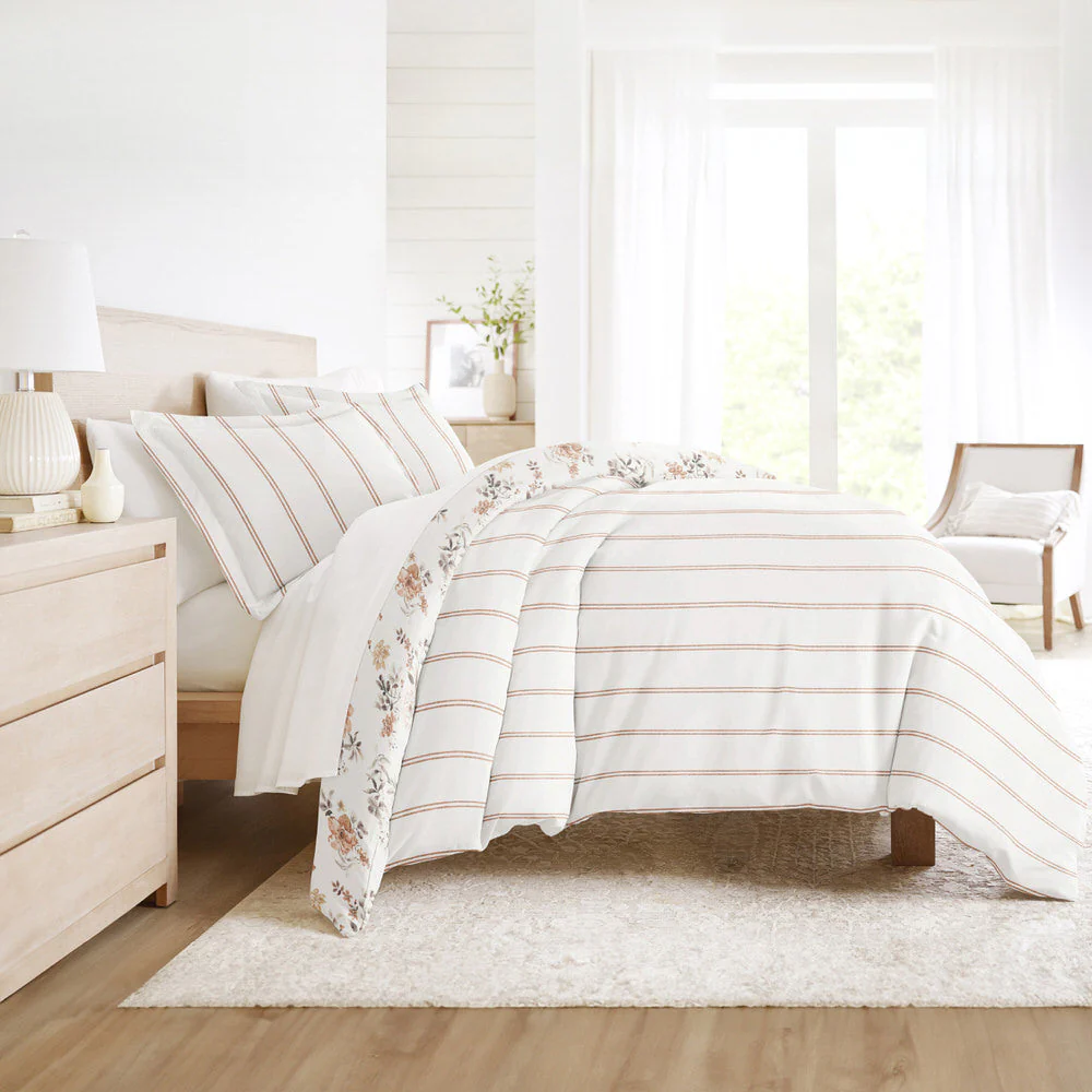Sunset Garden Pattern 3-Piece Reversible Duvet Cover Set (Sale) - Image 8