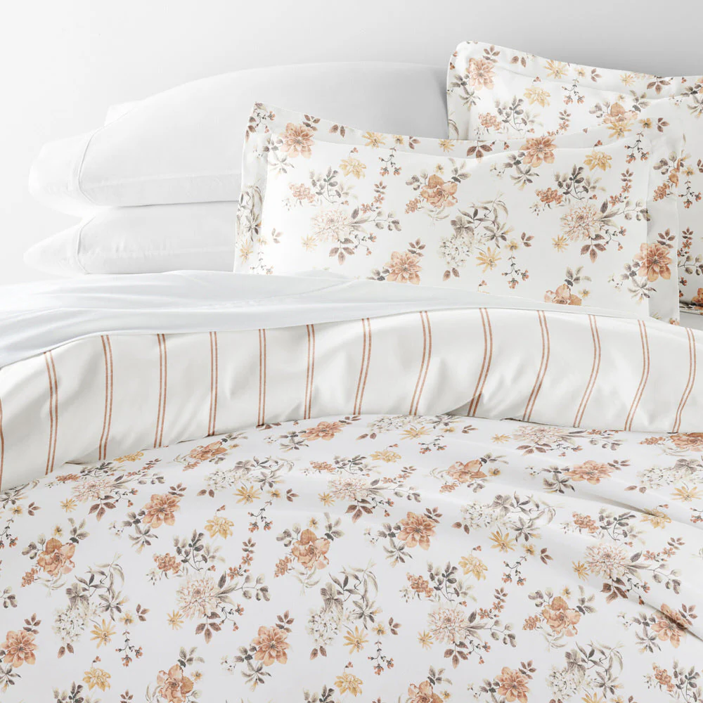 Sunset Garden Pattern 3-Piece Reversible Duvet Cover Set (Sale) - Image 9