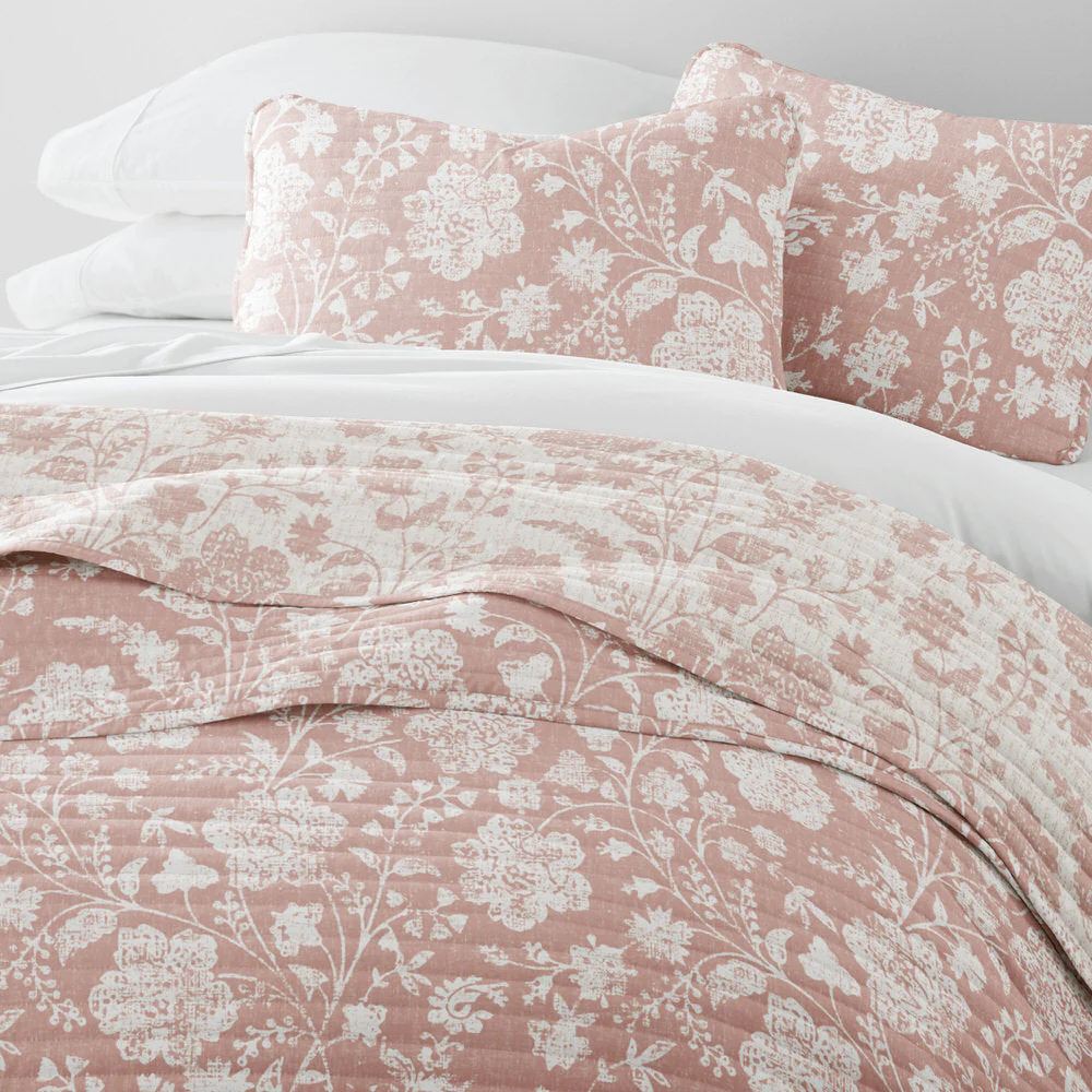 Textured Floral Reversible Quilted Coverlet Set (Sale) - Image 15