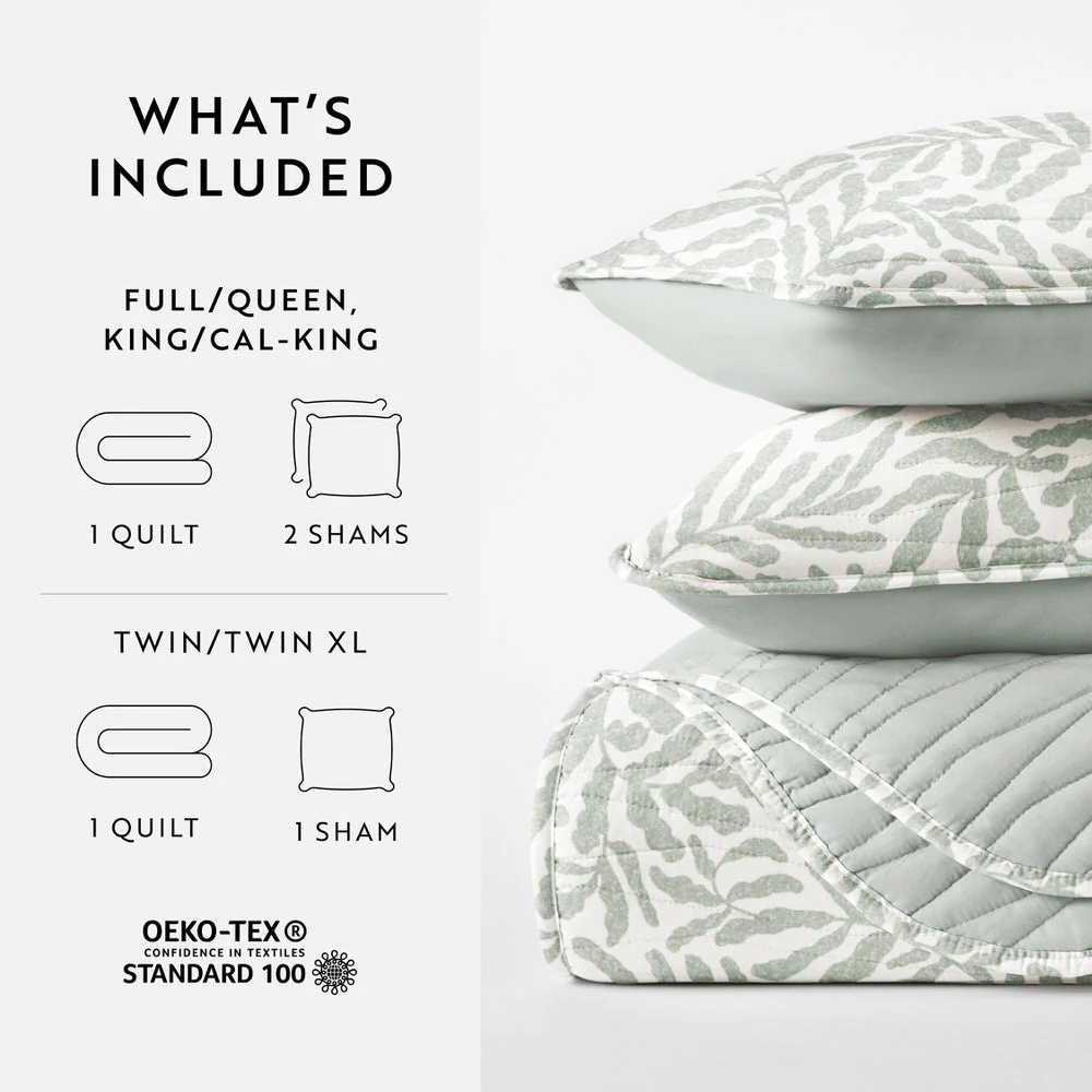 Tossed Ferns Reversible Quilted Coverlet Set (Sale) - Image 21