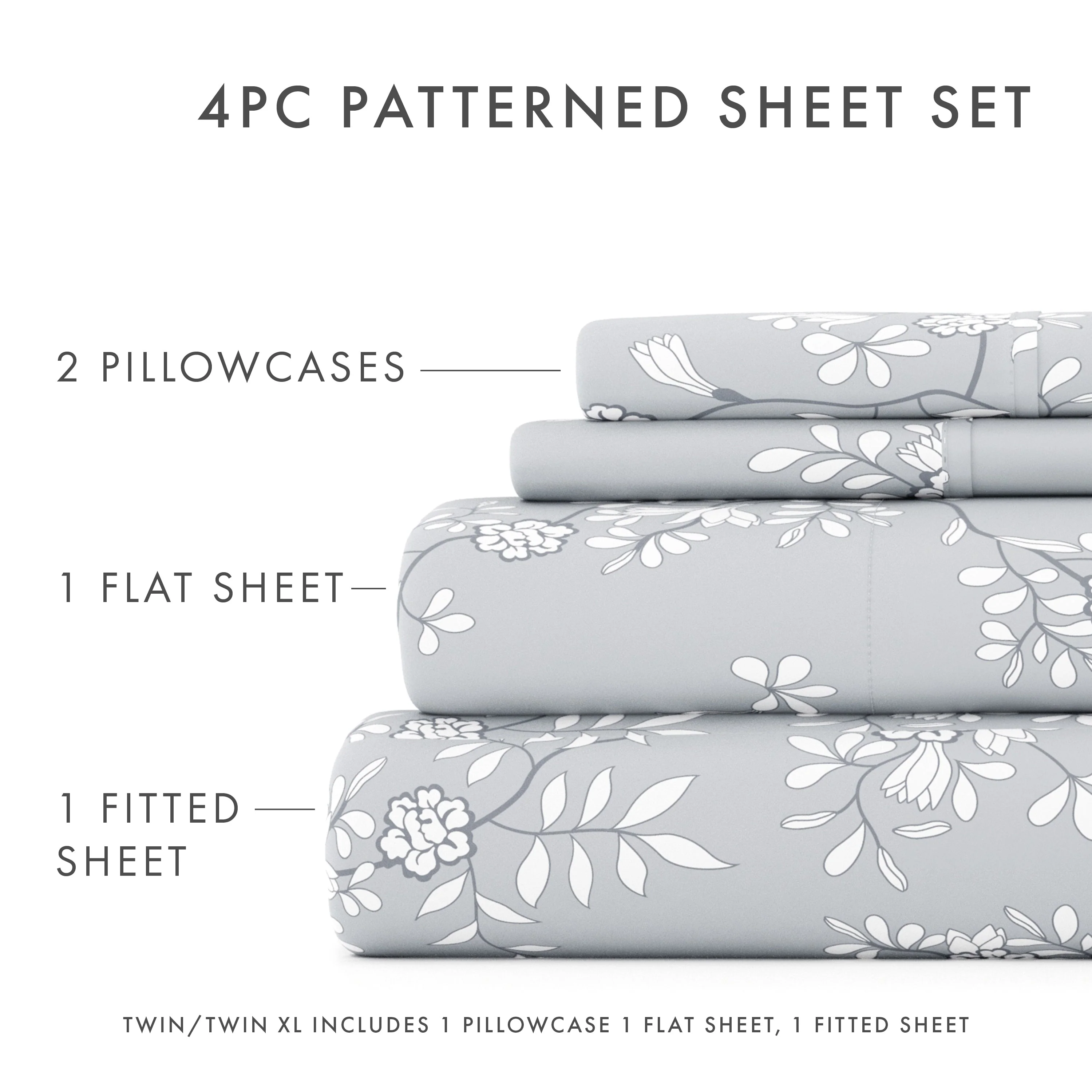 Trellis Vine Pattern 4-Piece Sheet Set (Sale) - Image 5