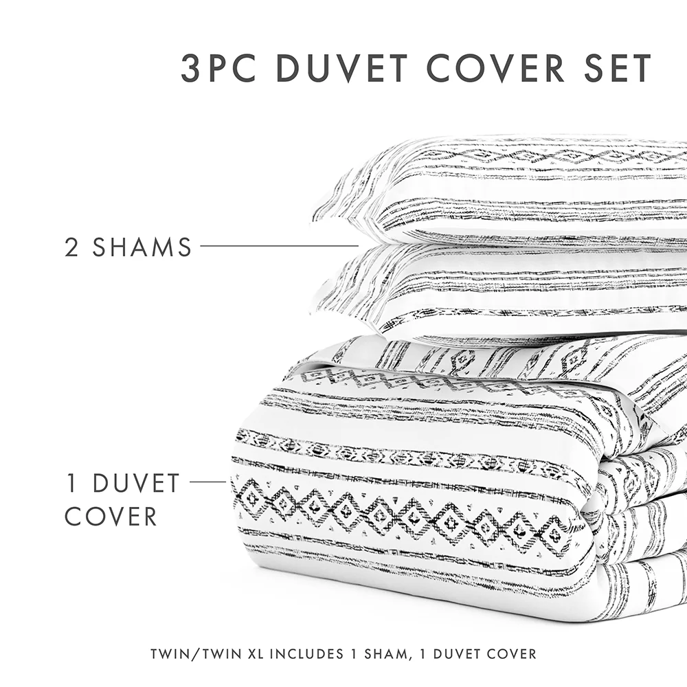 Geo Threads Pattern 3-Piece Duvet Cover Set (Sale) - Image 11