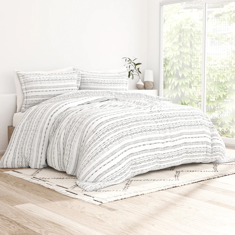 Geo Threads Pattern 3-Piece Duvet Cover Set (Sale) - Image 2