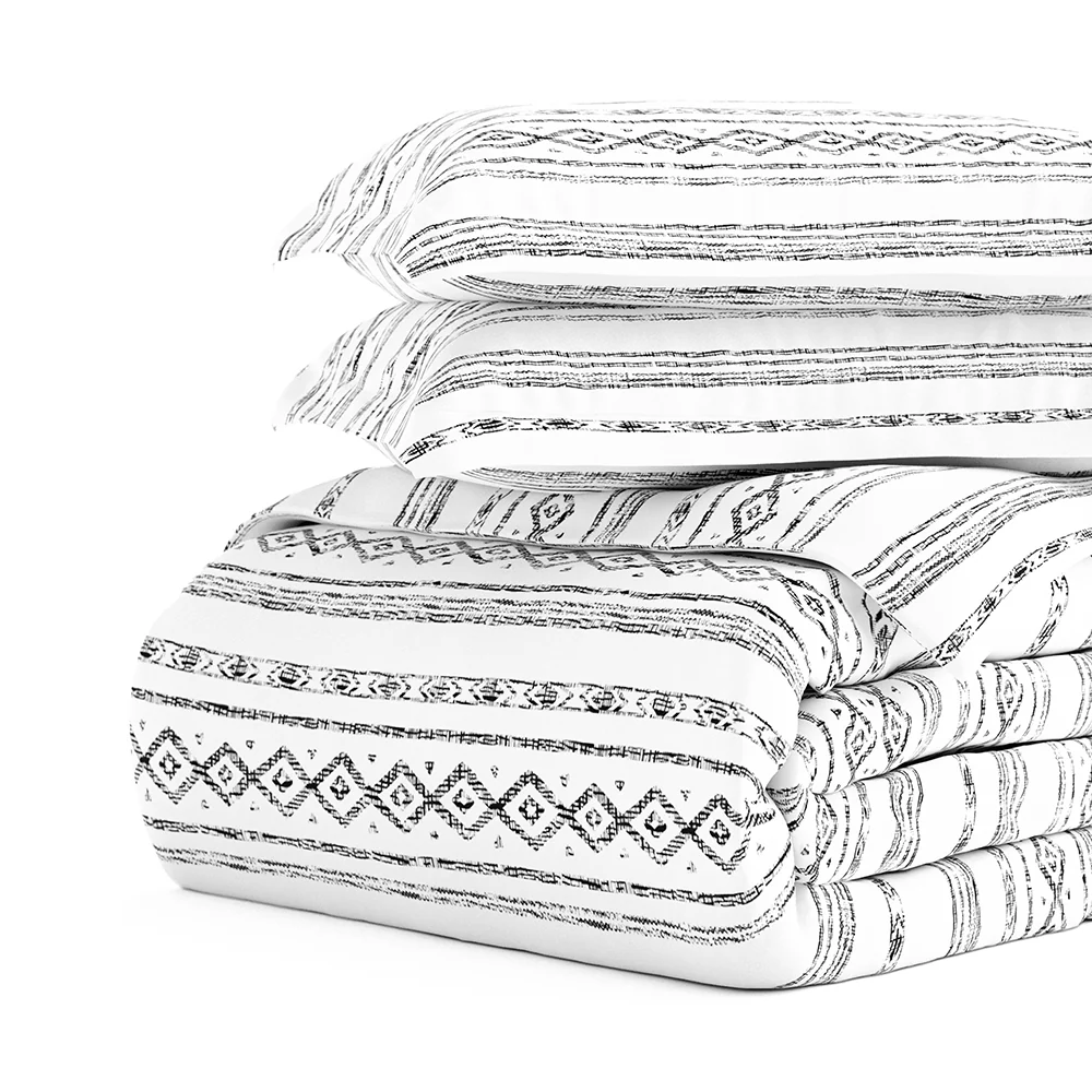 Geo Threads Pattern 3-Piece Duvet Cover Set (Sale) - Image 5
