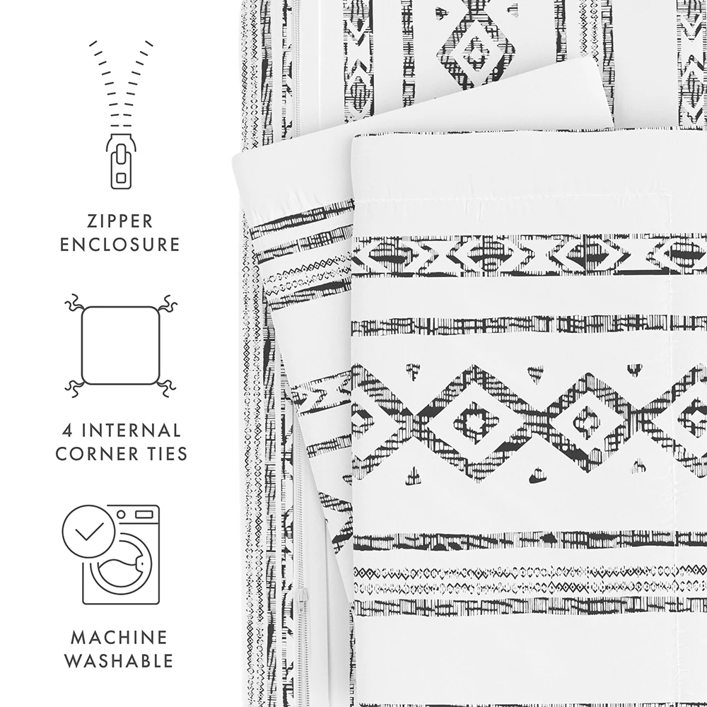 Geo Threads Pattern 3-Piece Duvet Cover Set (Sale) - Image 9