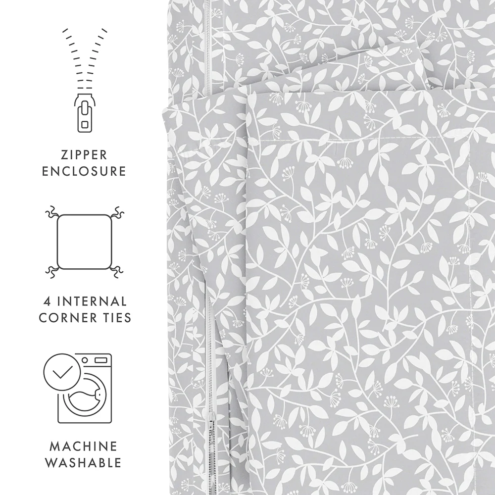 Trellis Vine Pattern 3-Piece Duvet Cover Set (Sale) - Image 9