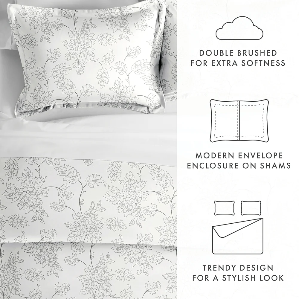 Vines Pattern 3-Piece Duvet Cover Set (Sale) - Image 15
