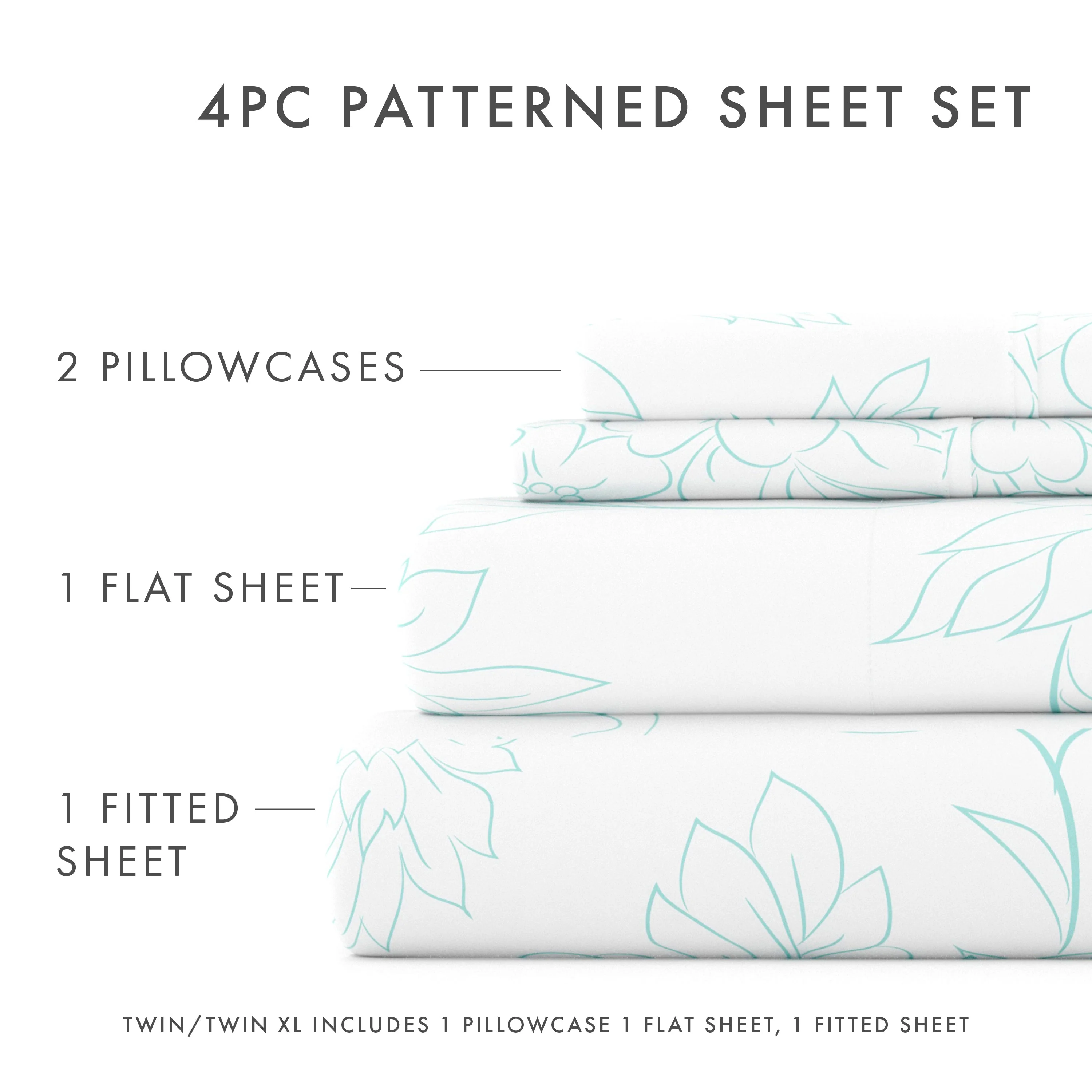 Vines Pattern 4-Piece Sheet Set (Sale) - Image 10