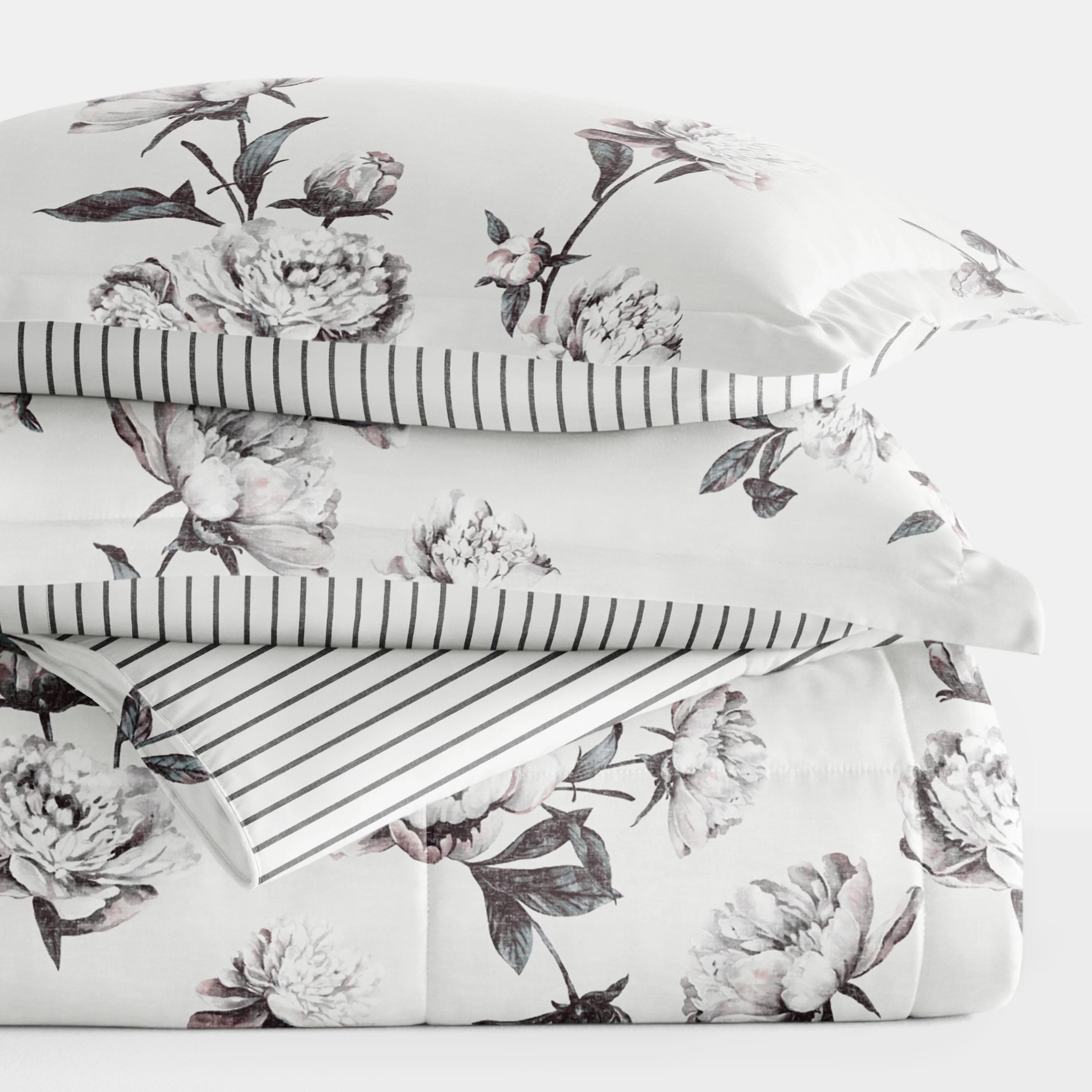 Vintage Magnolia Reversible Down-Alternative Comforter Set (Sale) - Image 9