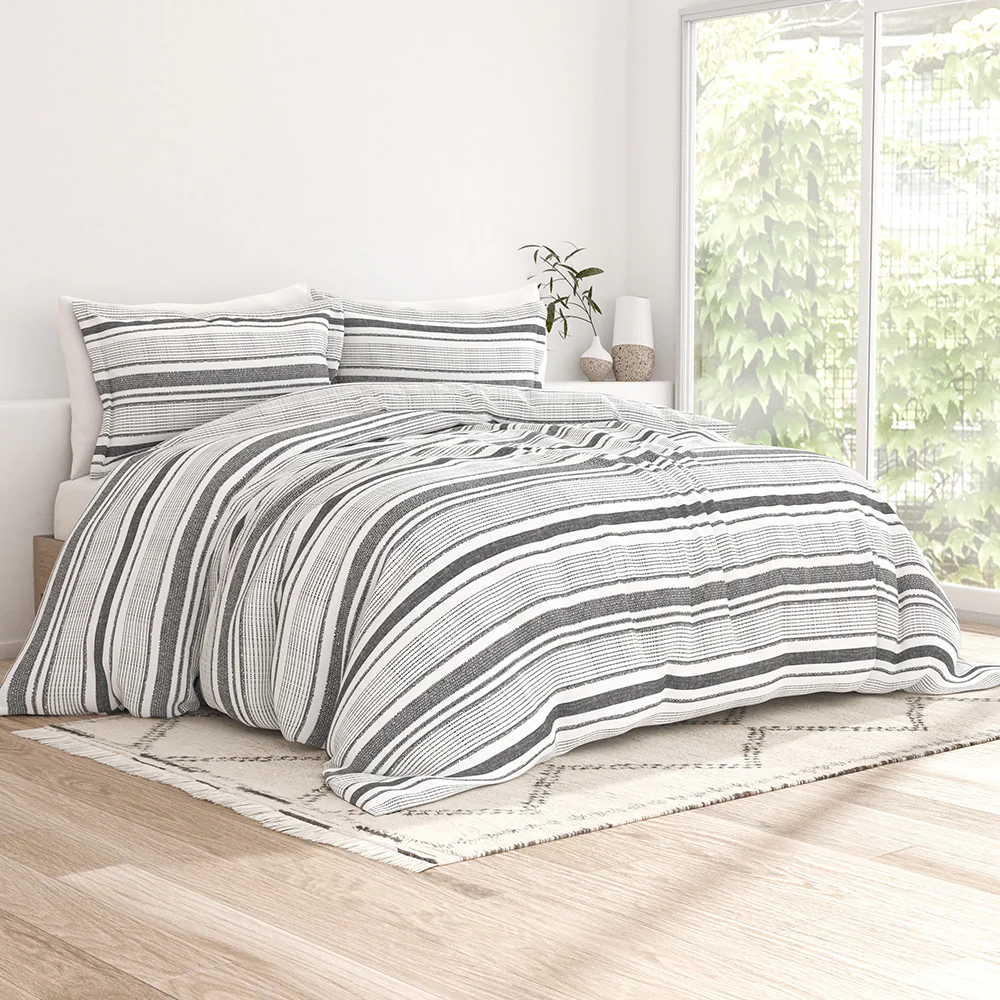Vintage Stripe Pattern 3-Piece Duvet Cover Set (Sale) - Image 2