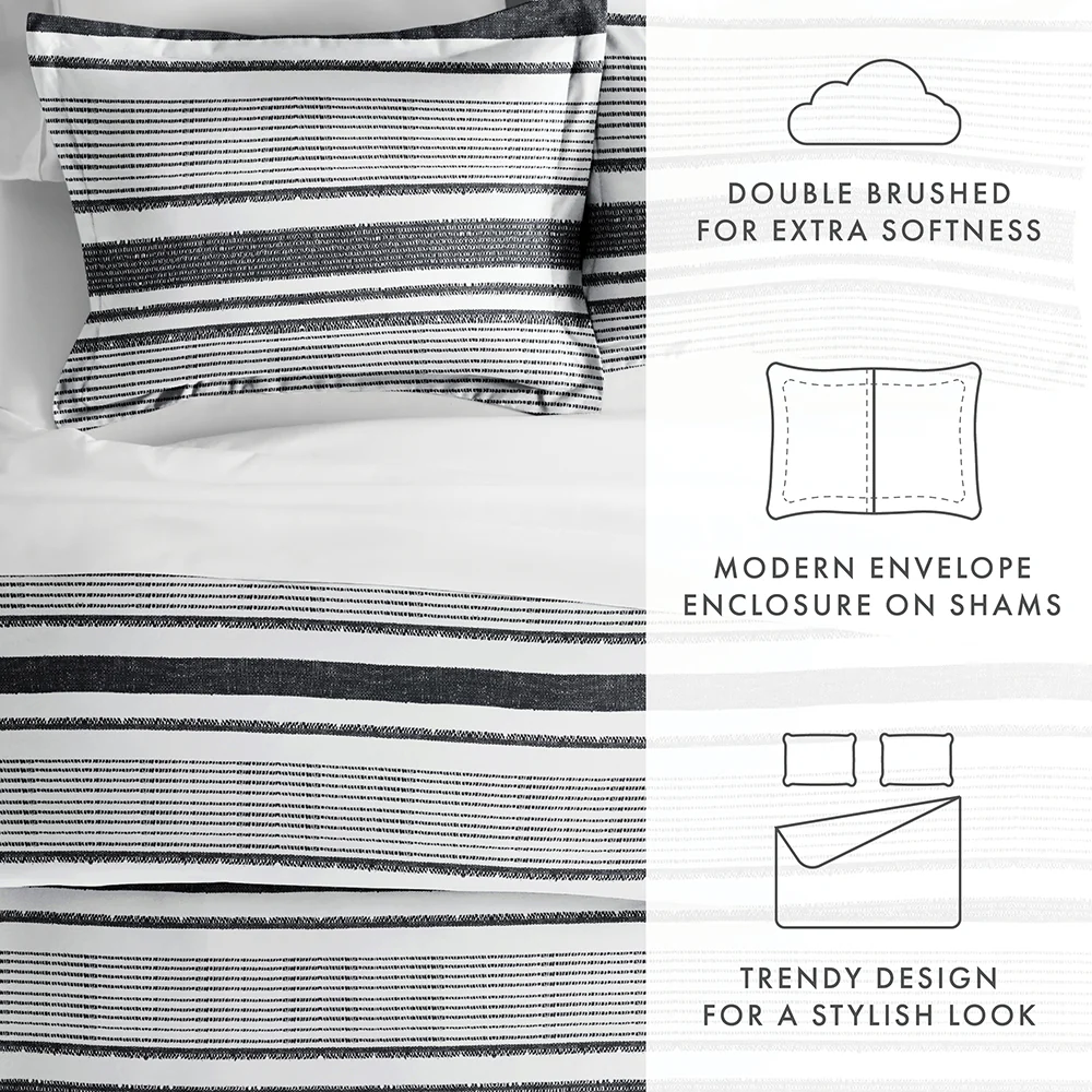 Vintage Stripe Pattern 3-Piece Duvet Cover Set (Sale) - Image 8