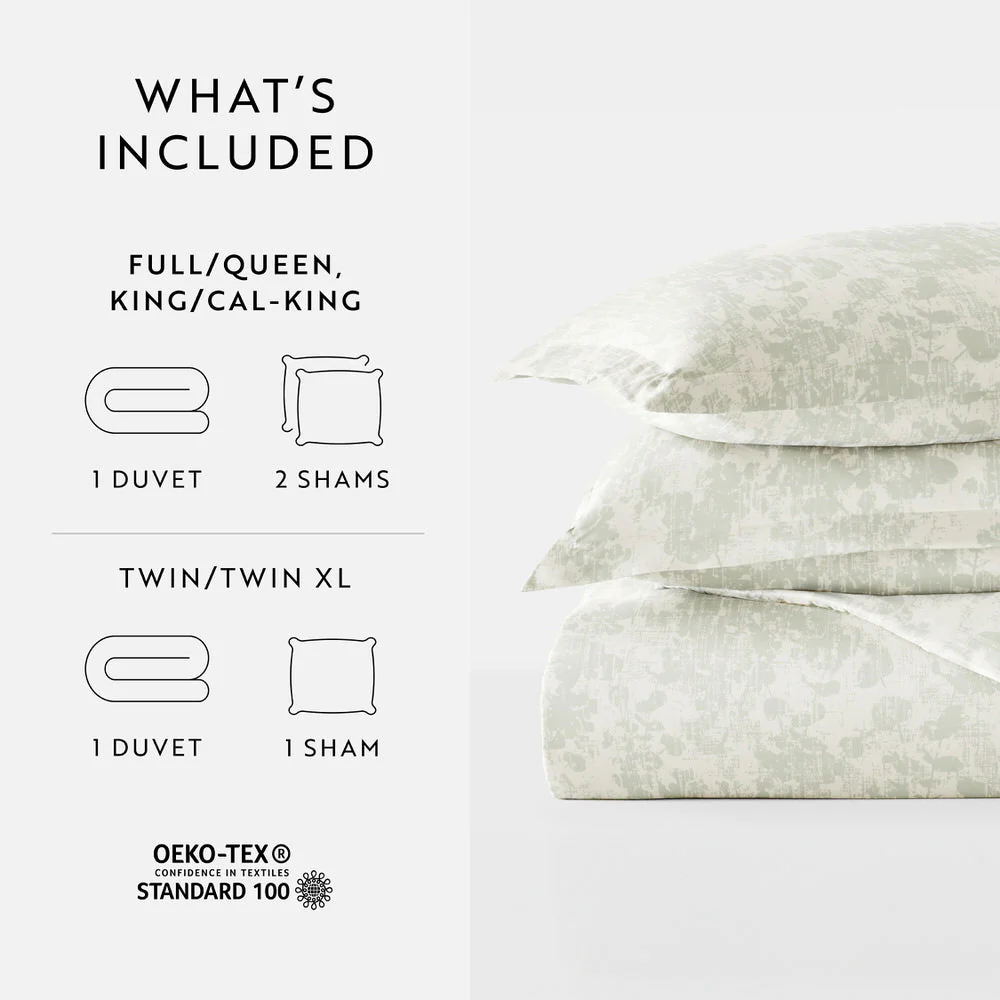 Weathered Floral Pattern 3-Piece Duvet Cover Set (Sale) - Image 17