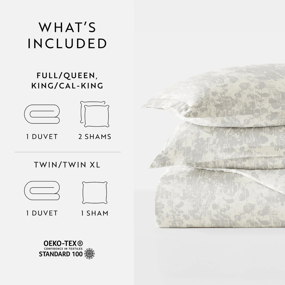 Weathered Floral Pattern 3-Piece Duvet Cover Set (Sale) - Image 18