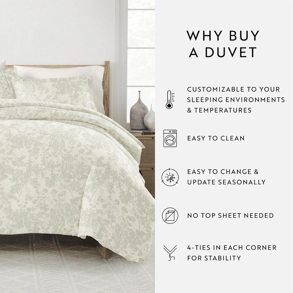Weathered Floral Pattern 3-Piece Duvet Cover Set (Sale) - Image 19