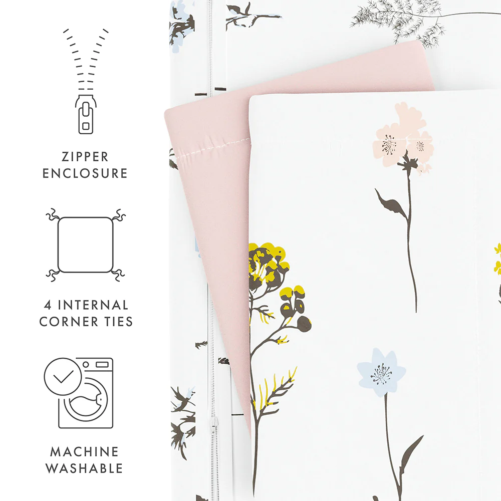 Wildflower Pattern 3-Piece Reversible Duvet Cover Set (Sale) - Image 11