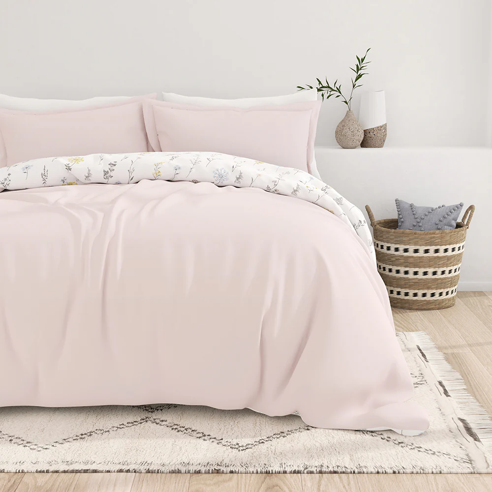 Wildflower Pattern 3-Piece Reversible Duvet Cover Set (Sale) - Image 2