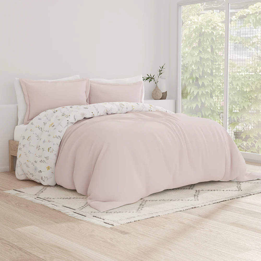 Wildflower Pattern 3-Piece Reversible Duvet Cover Set (Sale) - Image 4