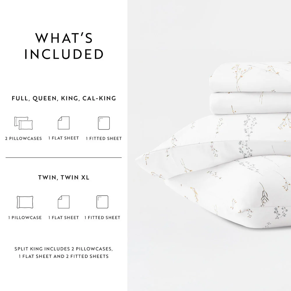 Wild Garden 4-Piece Long Staple Cotton Sheet Set (Sale) - Image 10