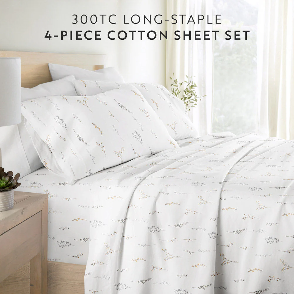 Wild Garden 4-Piece Long Staple Cotton Sheet Set (Sale) - Image 5
