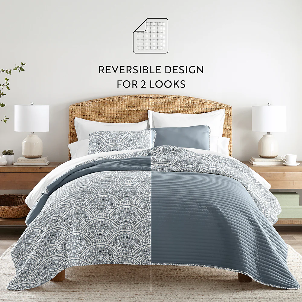 Scallop Reversible Quilted Coverlet Set - Image 19