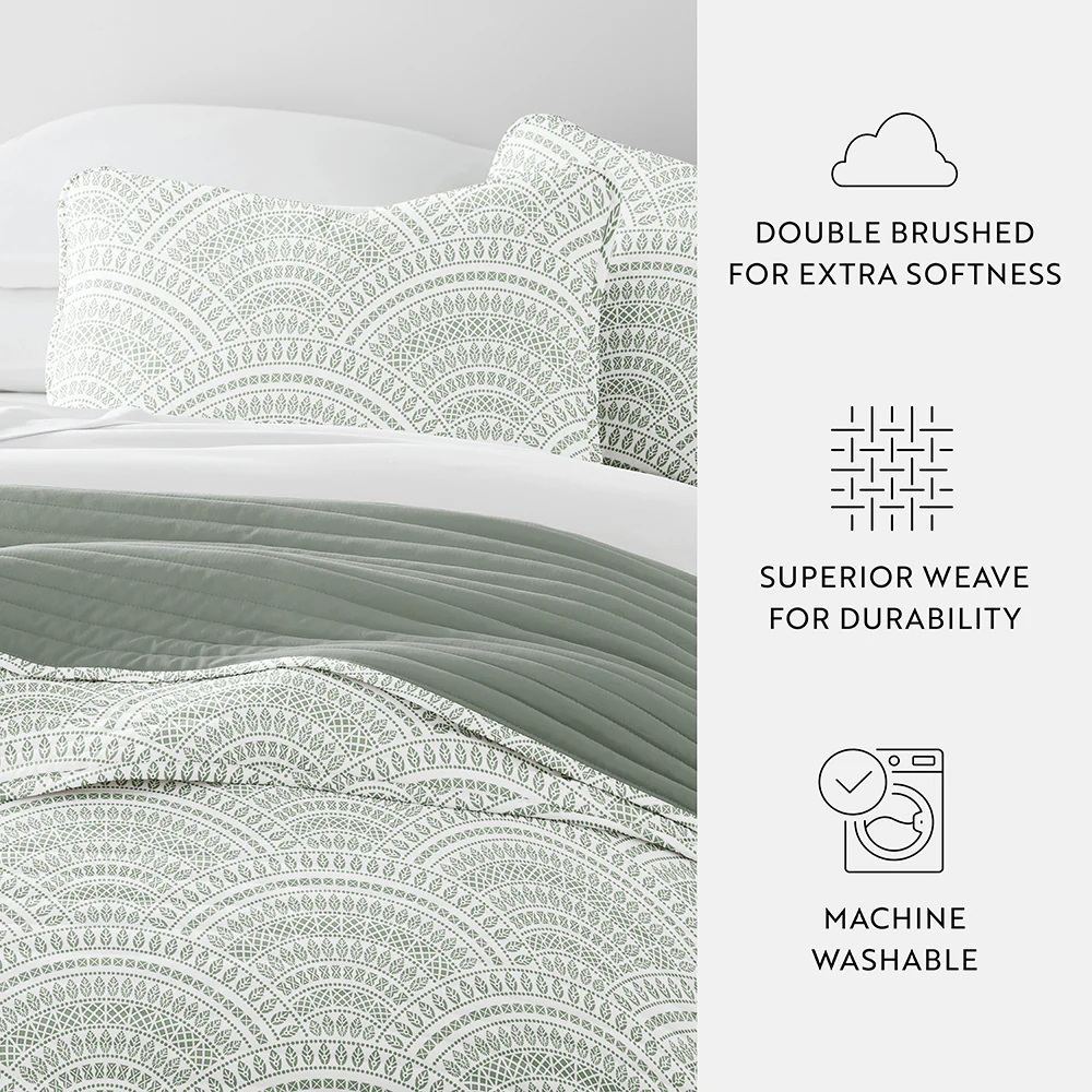 Scallop Reversible Quilted Coverlet Set - Image 31