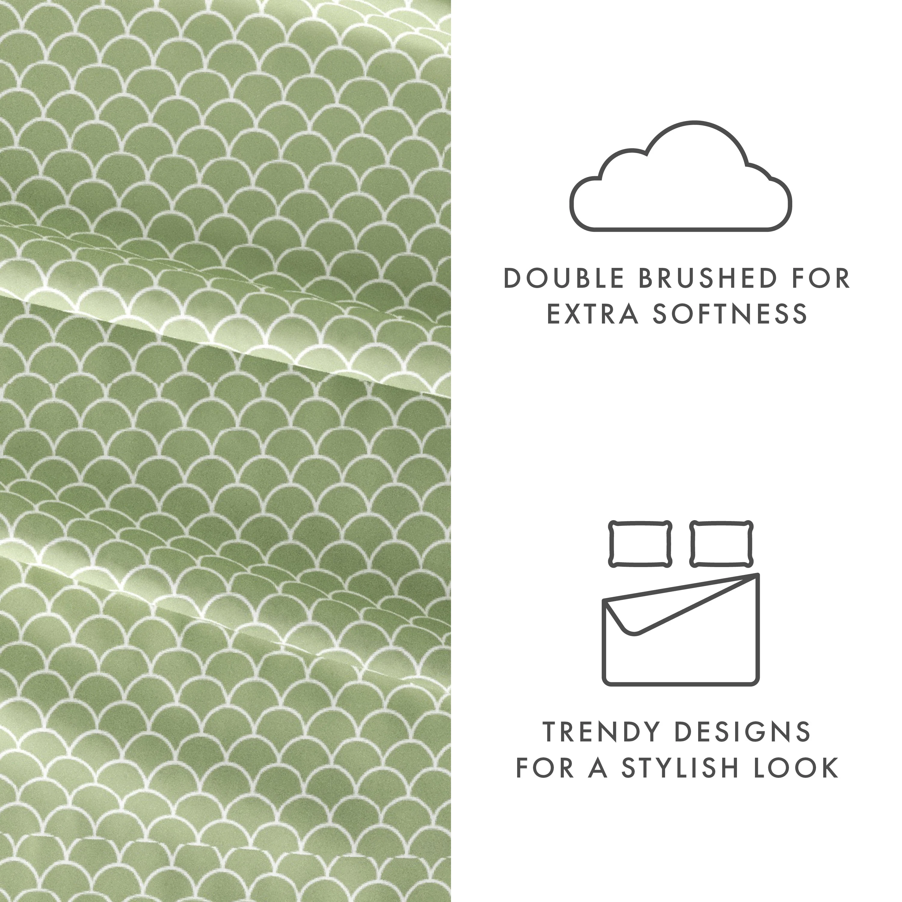 Scallops Pattern 4-Piece Sheet Set - Sale - Image 18