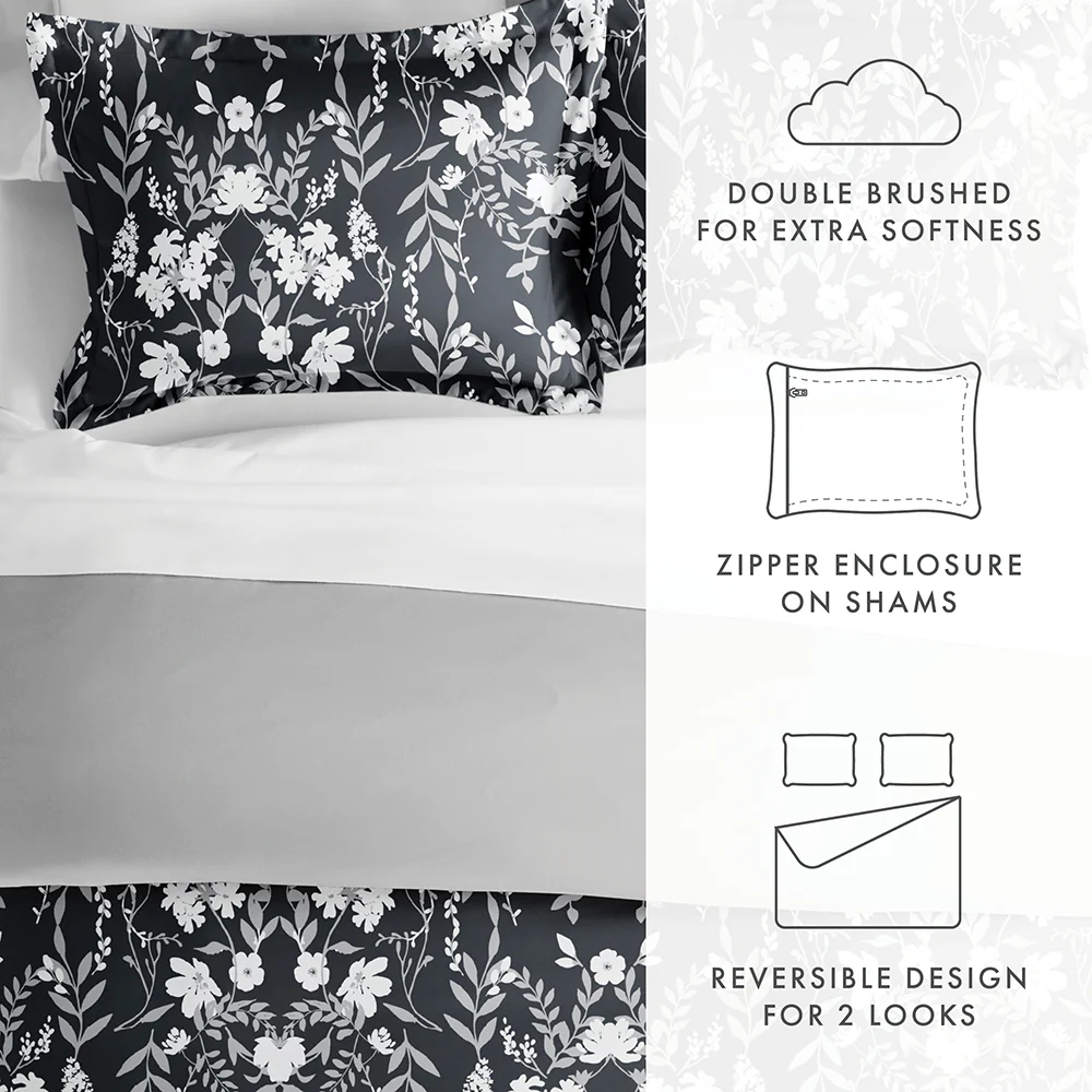 Secret Garden Pattern 3-Piece Reversible Duvet Cover Set - Image 10