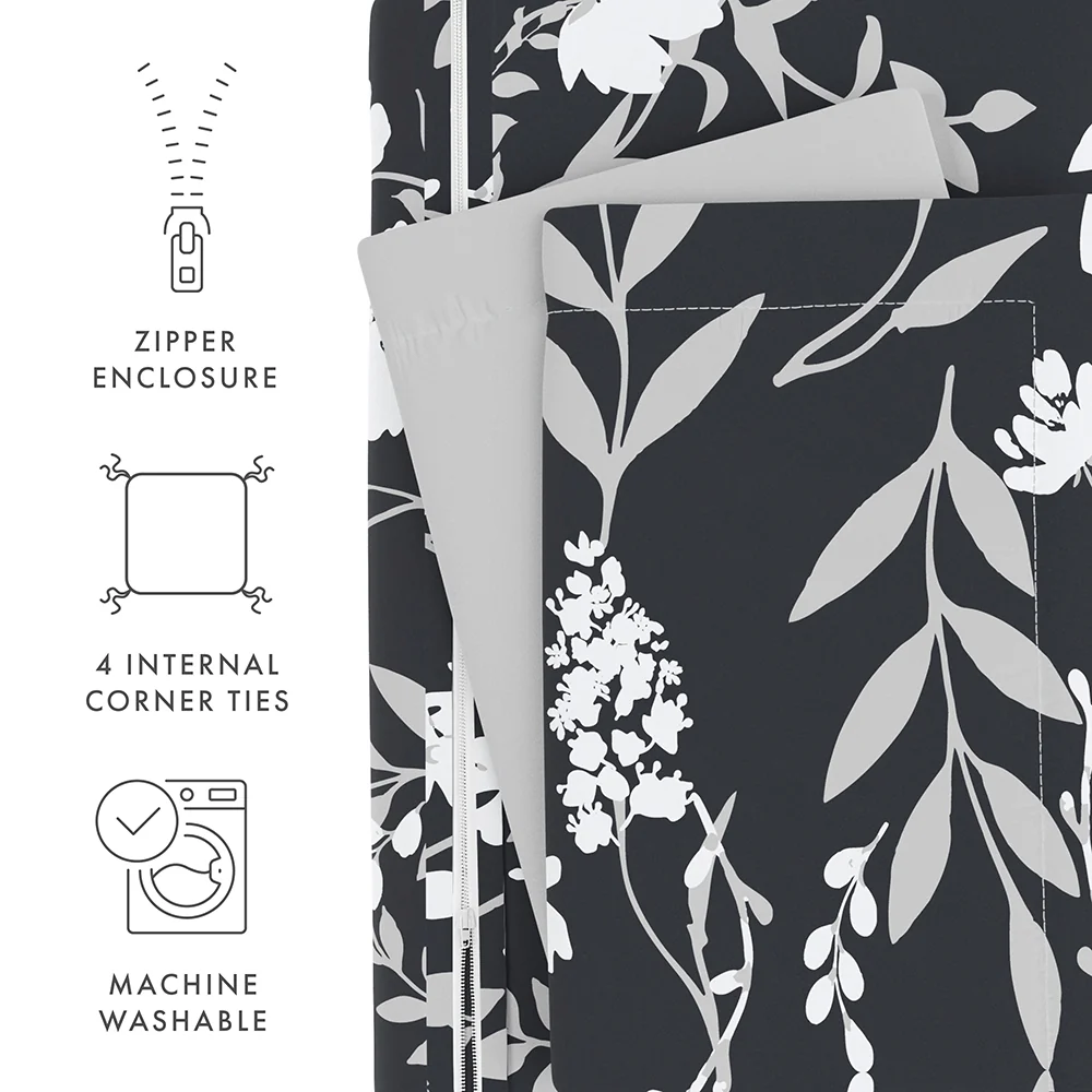 Secret Garden Pattern 3-Piece Reversible Duvet Cover Set - Image 11