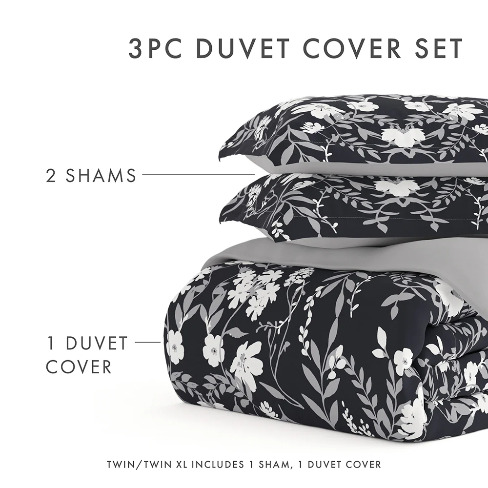 Secret Garden Pattern 3-Piece Reversible Duvet Cover Set - Image 13