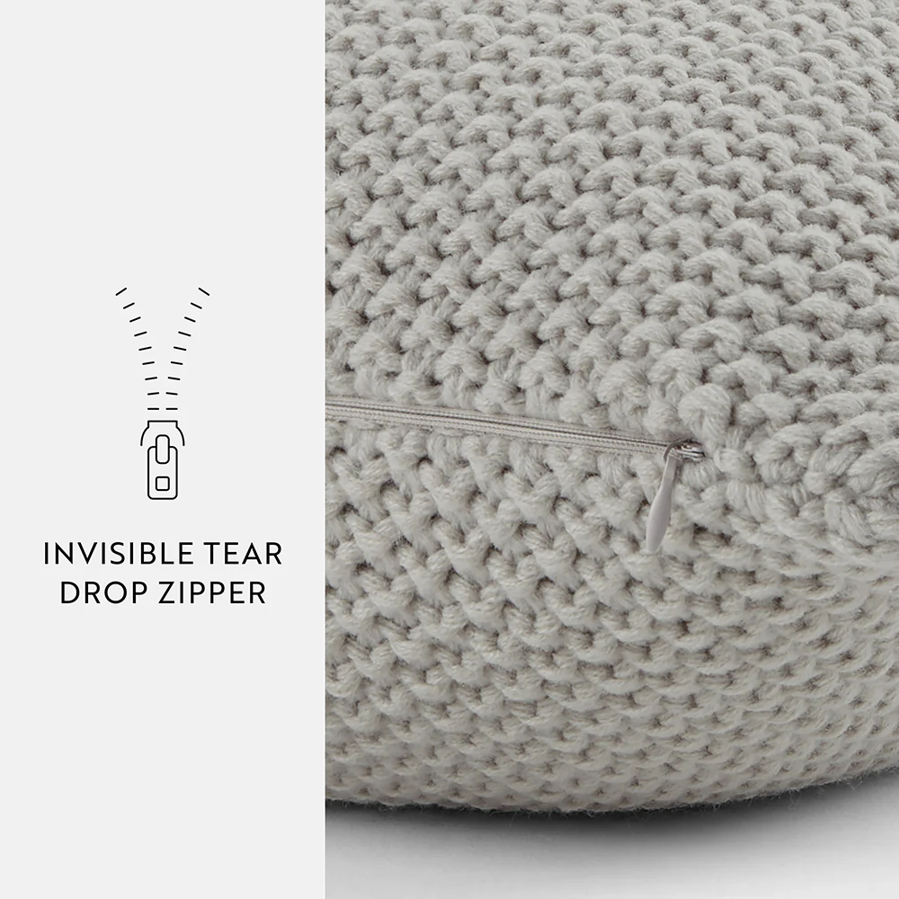 Seed Stitch Knit Throw Pillow - Image 38