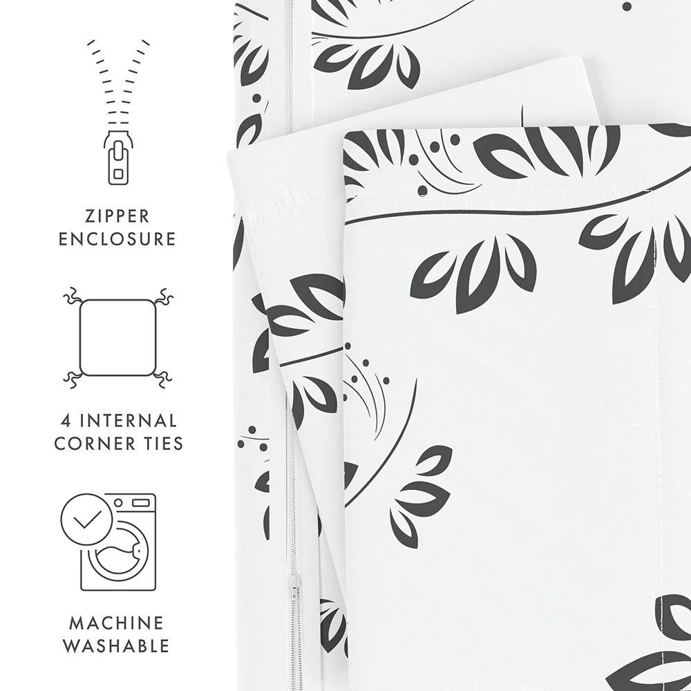 Simple Vine Pattern 3-Piece Duvet Cover Set - Image 9