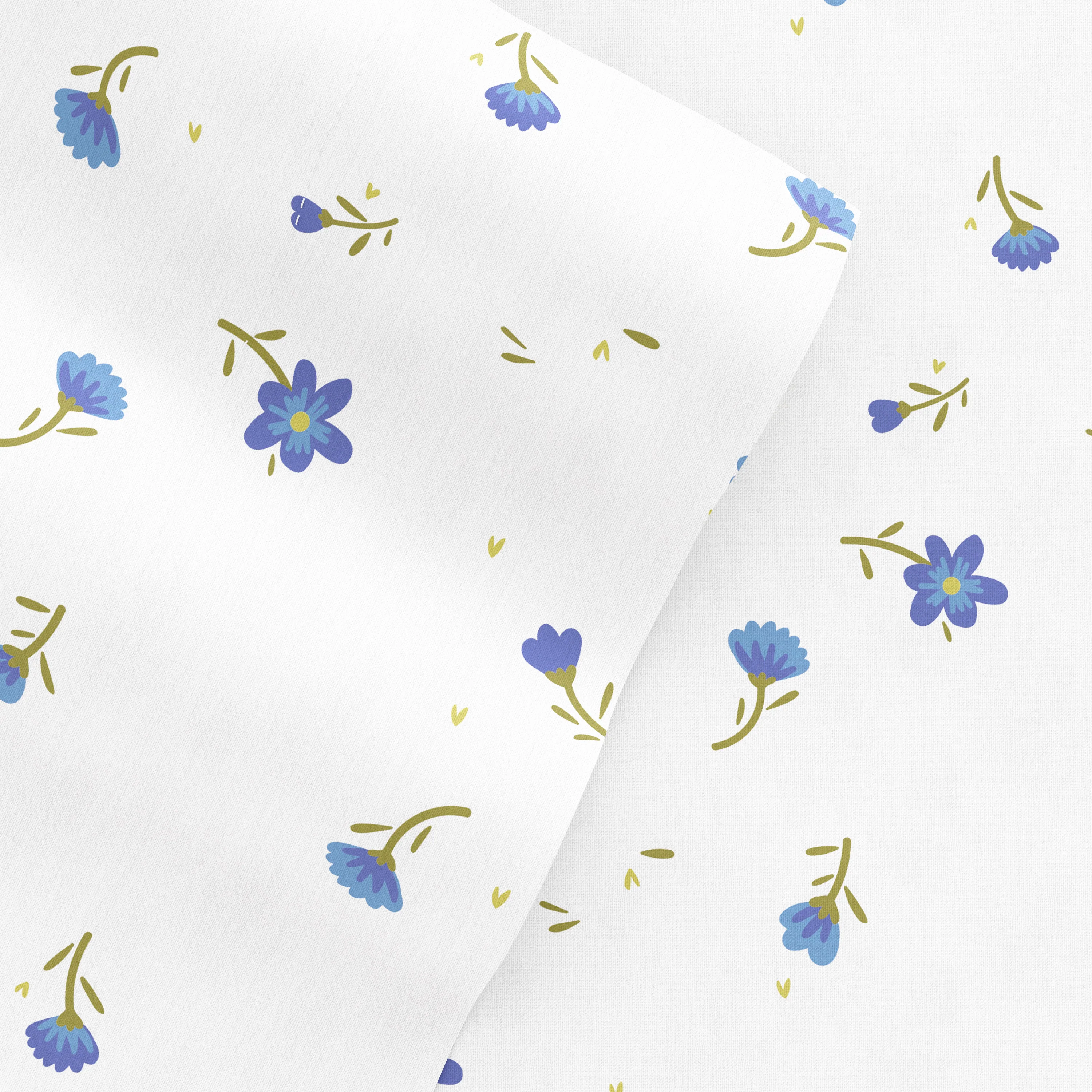 Soft Floral Pattern 4-Piece Sheet Set - Image 4
