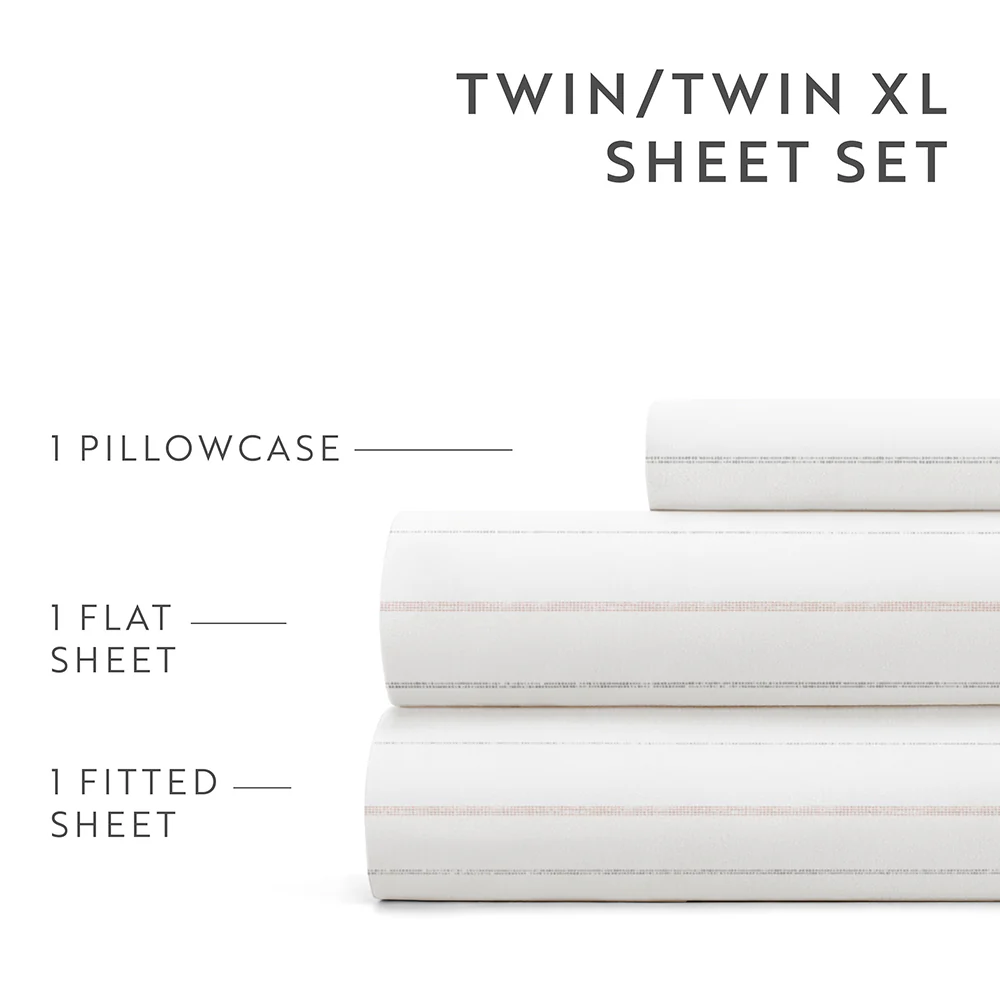 Soft Stitch Stripe 4-Piece Pattern Sheet Set - Sale - Image 8