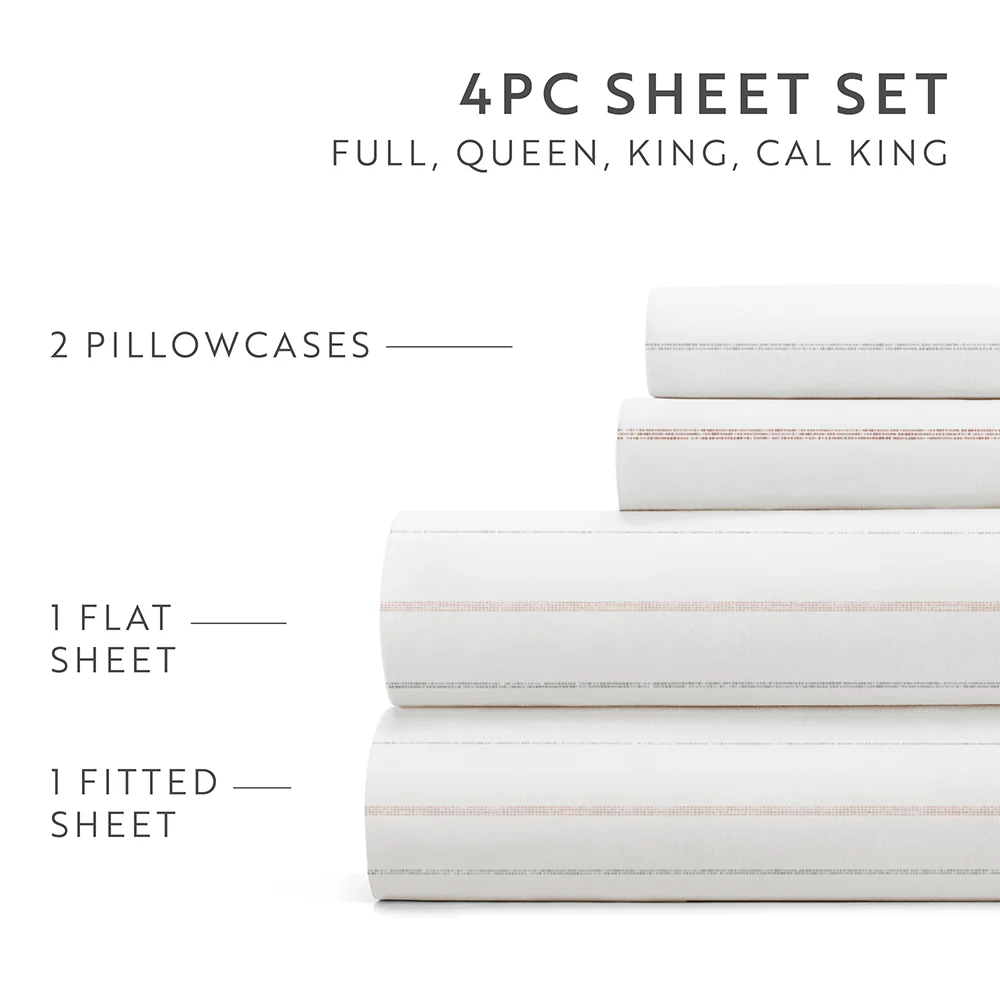 Soft Stitch Stripe 4-Piece Pattern Sheet Set - Sale - Image 9