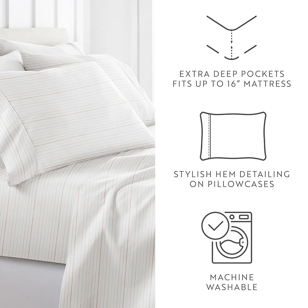 Soft Stitch Stripe 4-Piece Pattern Sheet Set - Image 7