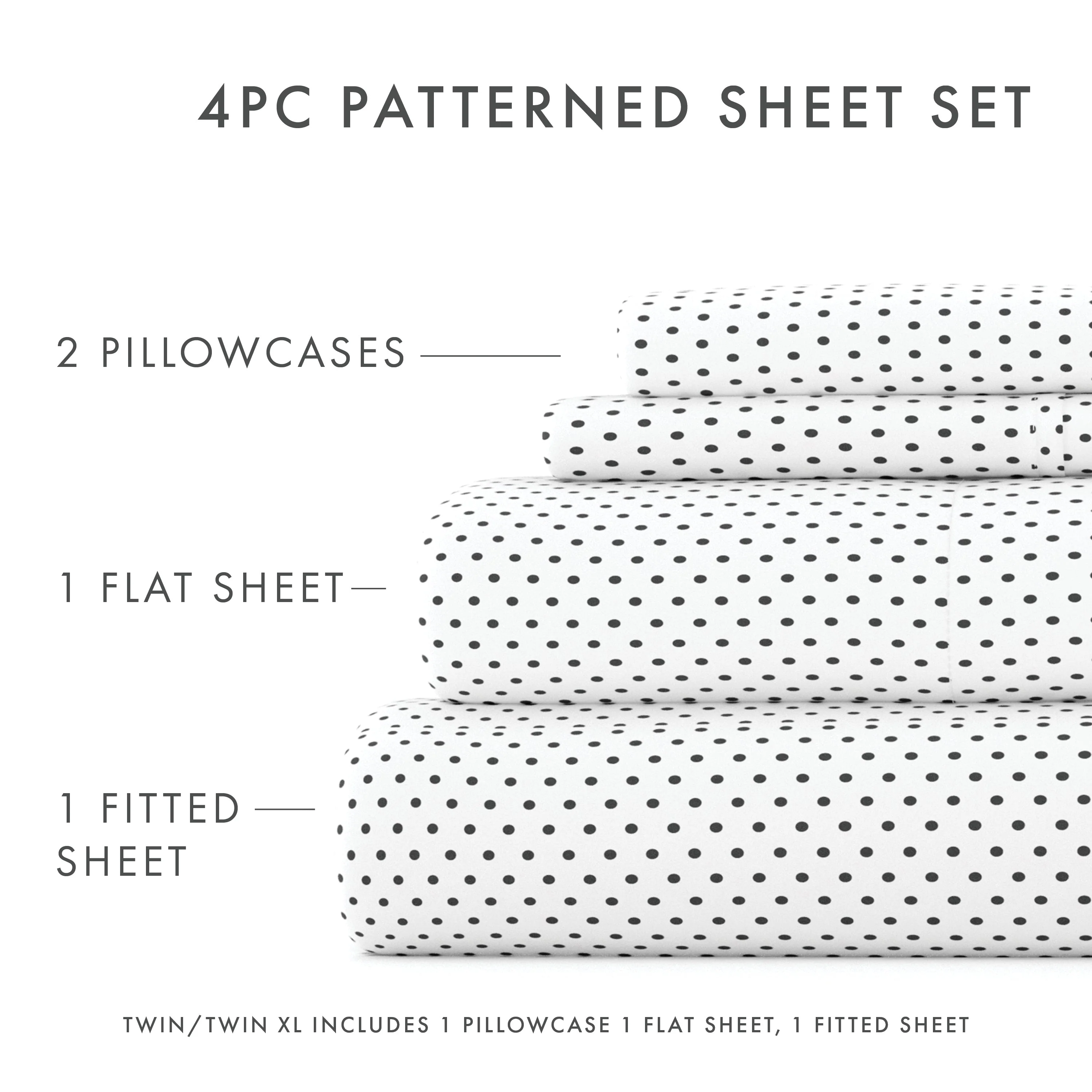 Stippled Pattern 4-Piece Sheet Set - Sale - Image 9