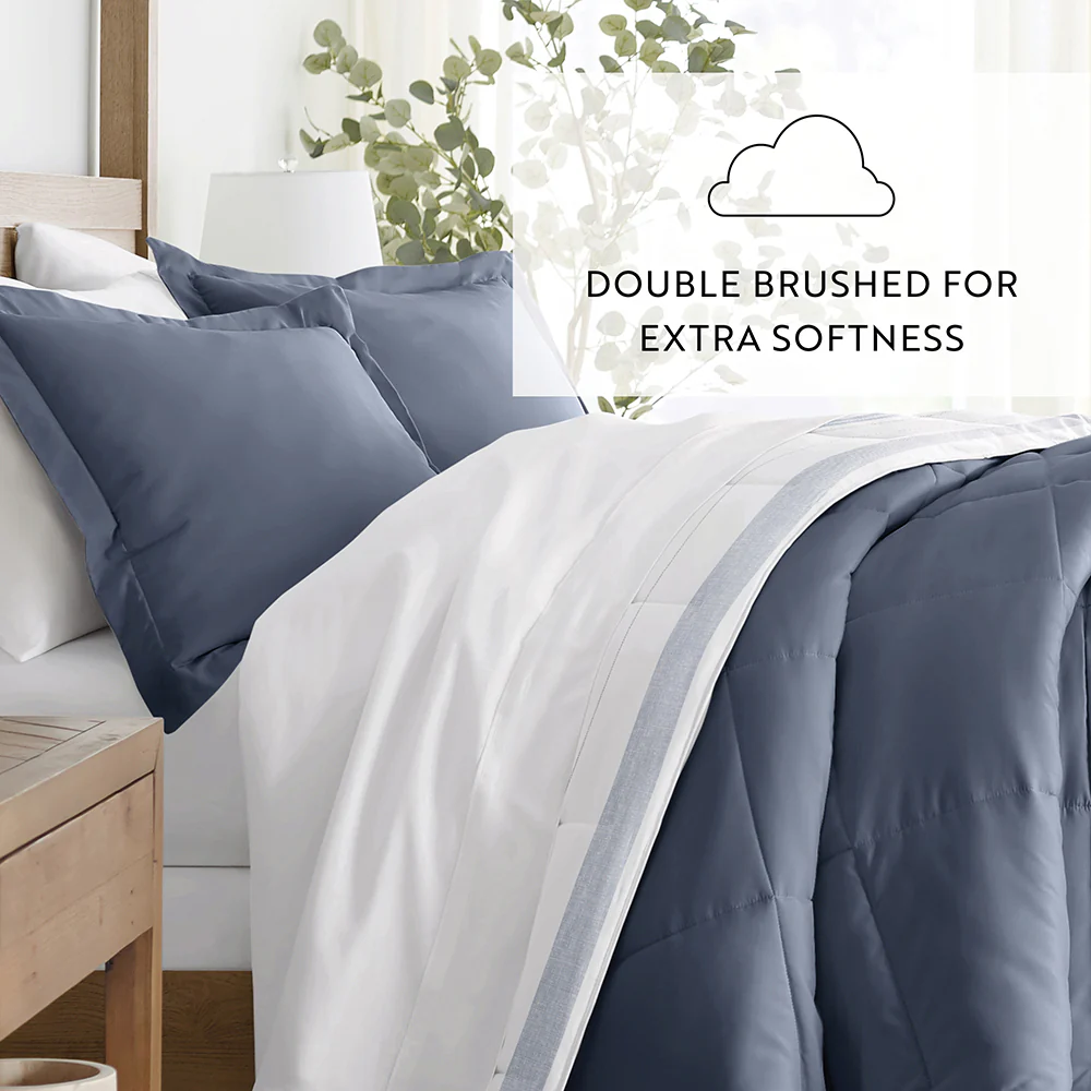 Stitched Stripe Reversible Down-Alternative Comforter Set - Image 22