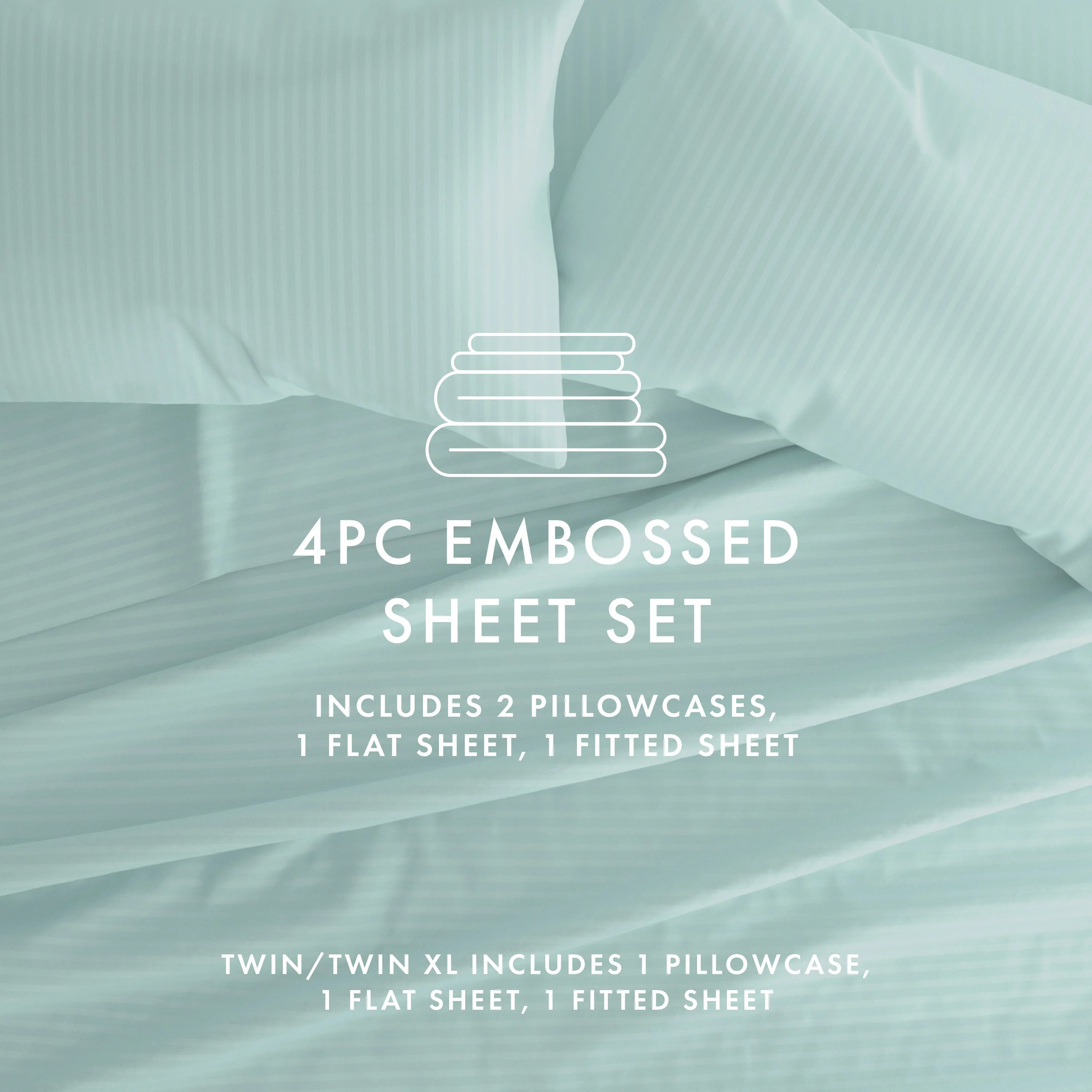 Striped Embossed 4-Piece Sheet Set - Sale - Image 37