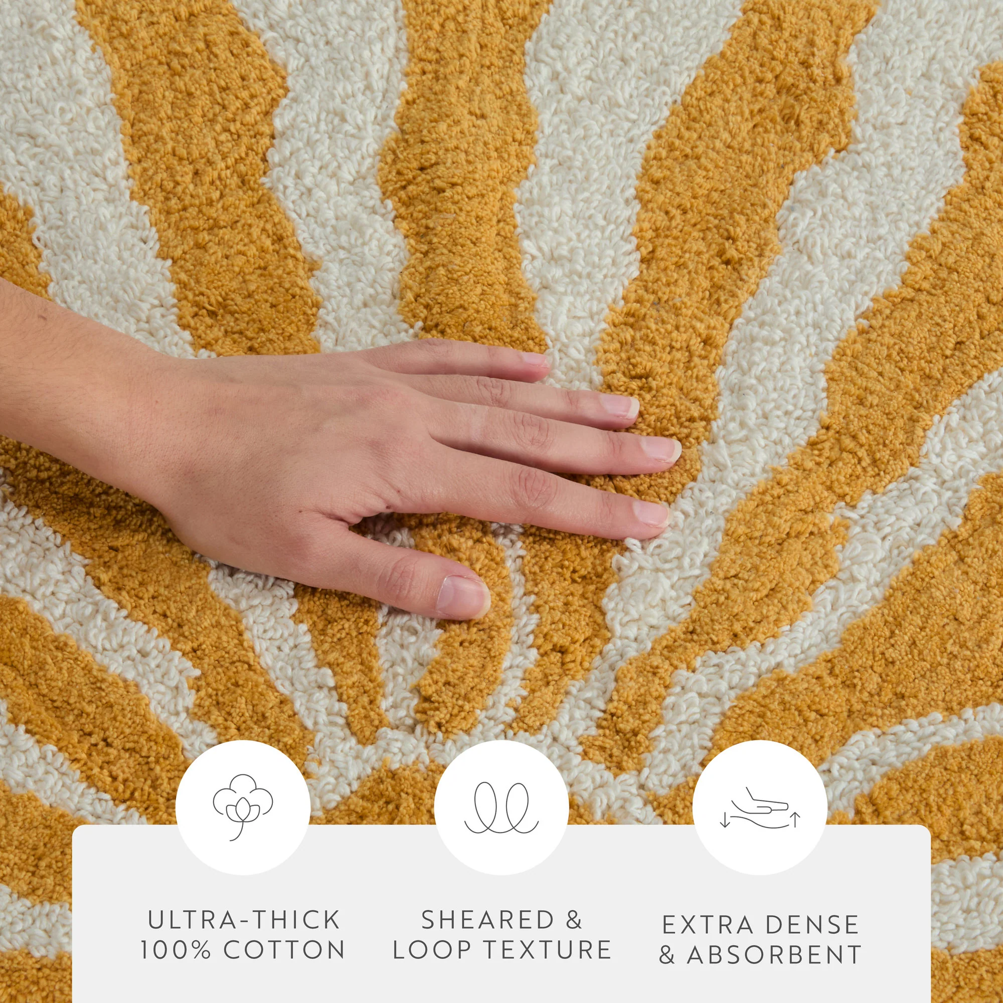 100% Cotton Sunny Floral Patterned Bath Mat - Image 9