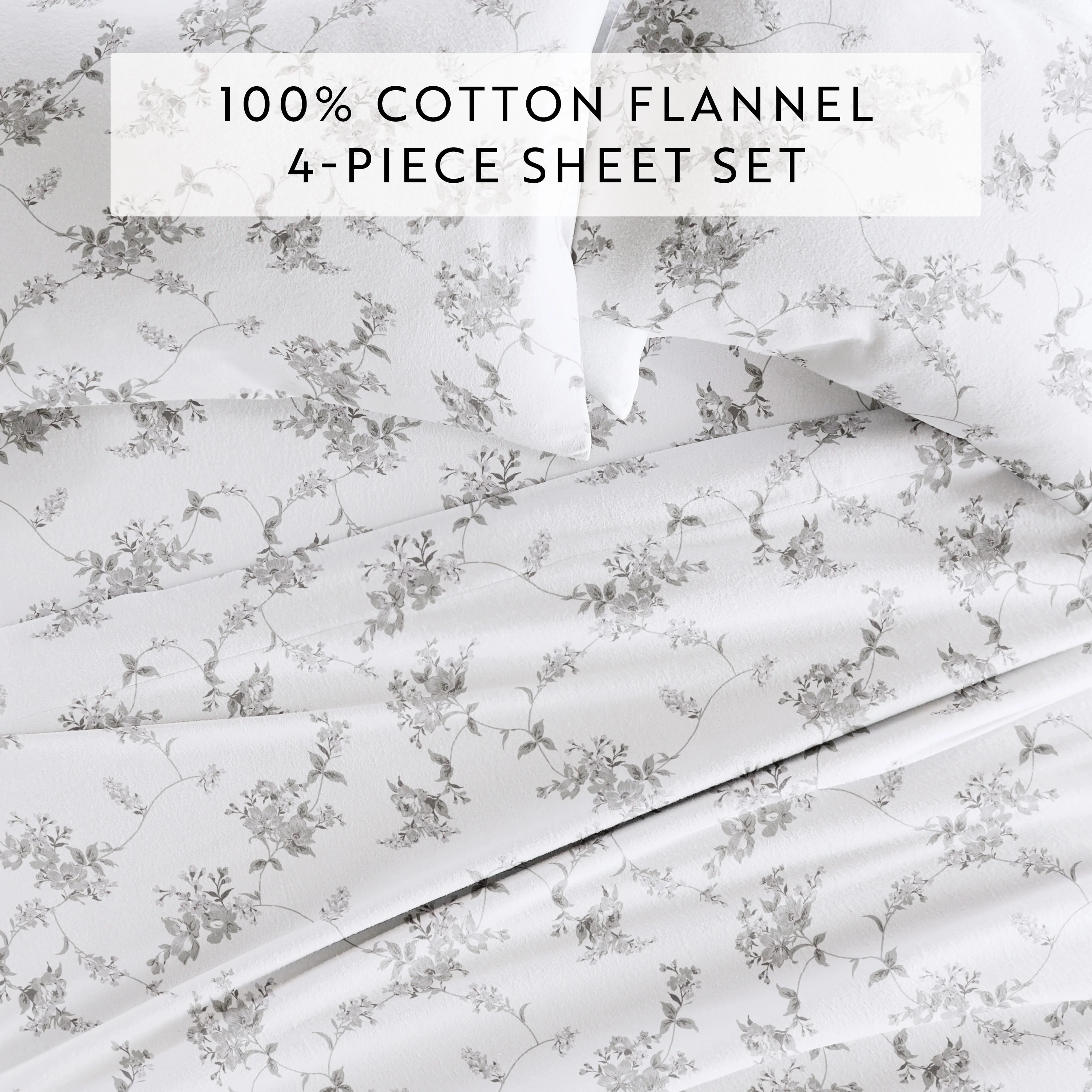 Sylvan Rose 4-Piece Flannel Sheet Set - Image 5