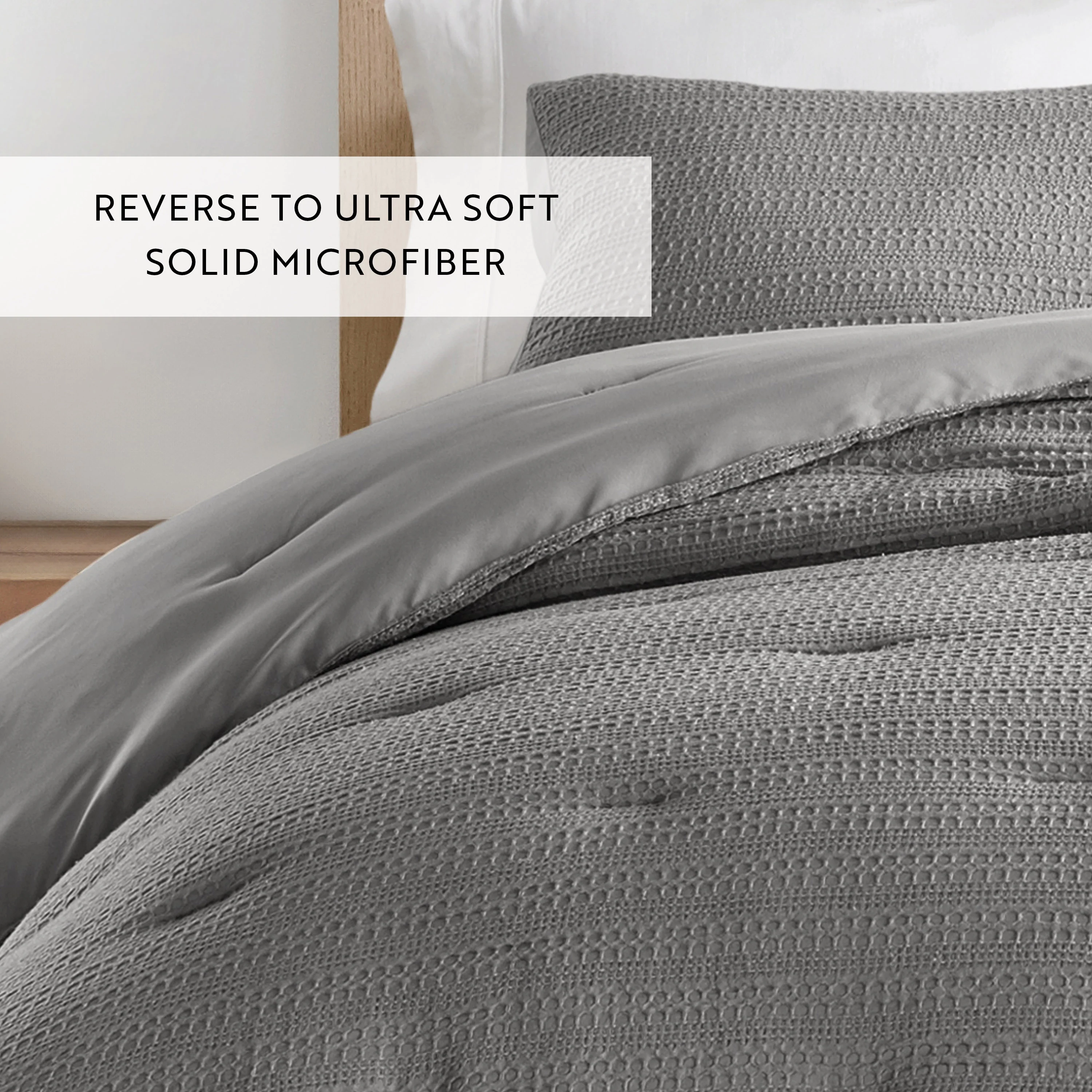 Waffle Textured Down-Alternative Comforter Set - Image 77