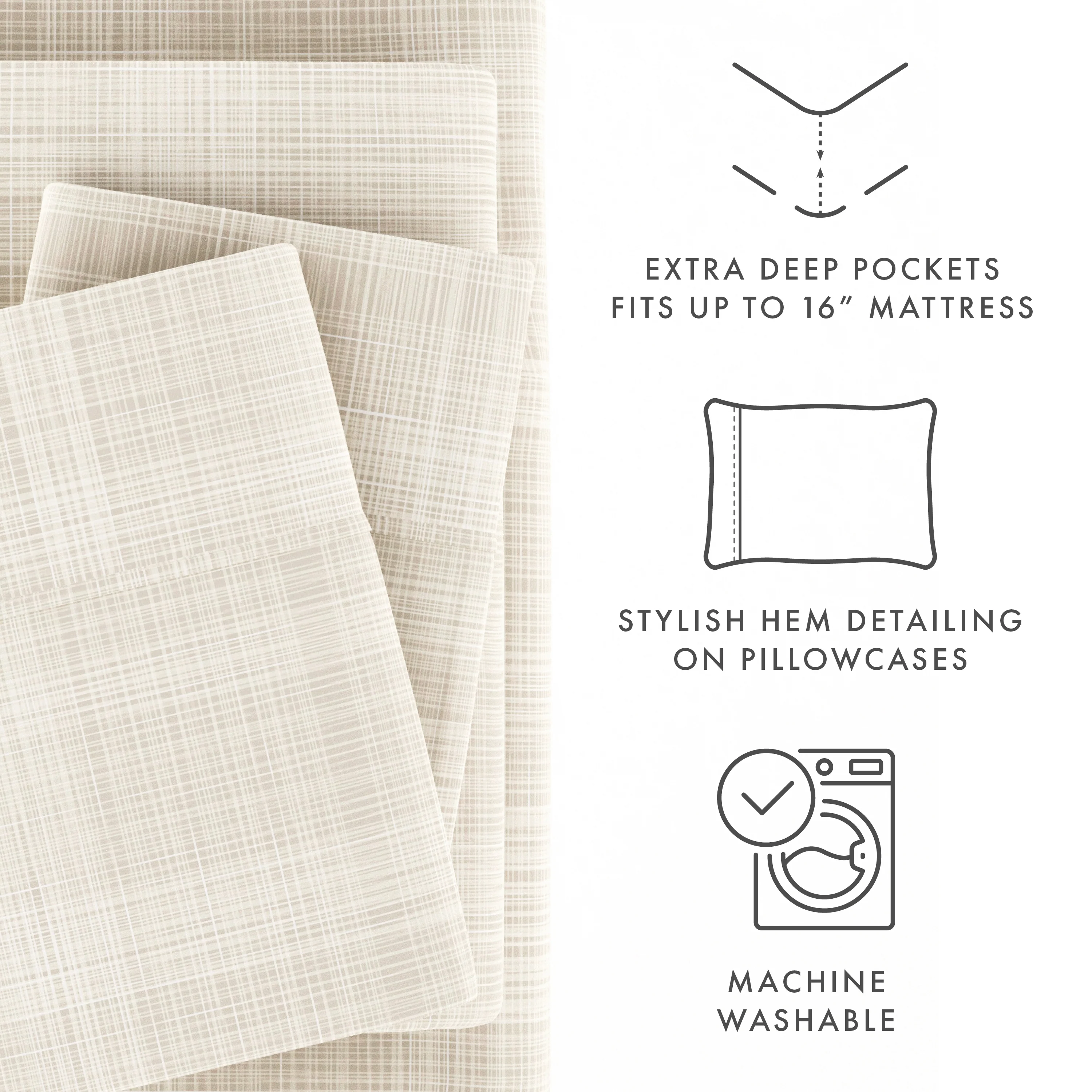 Thatch Pattern 4-Piece Sheet Set - Image 24