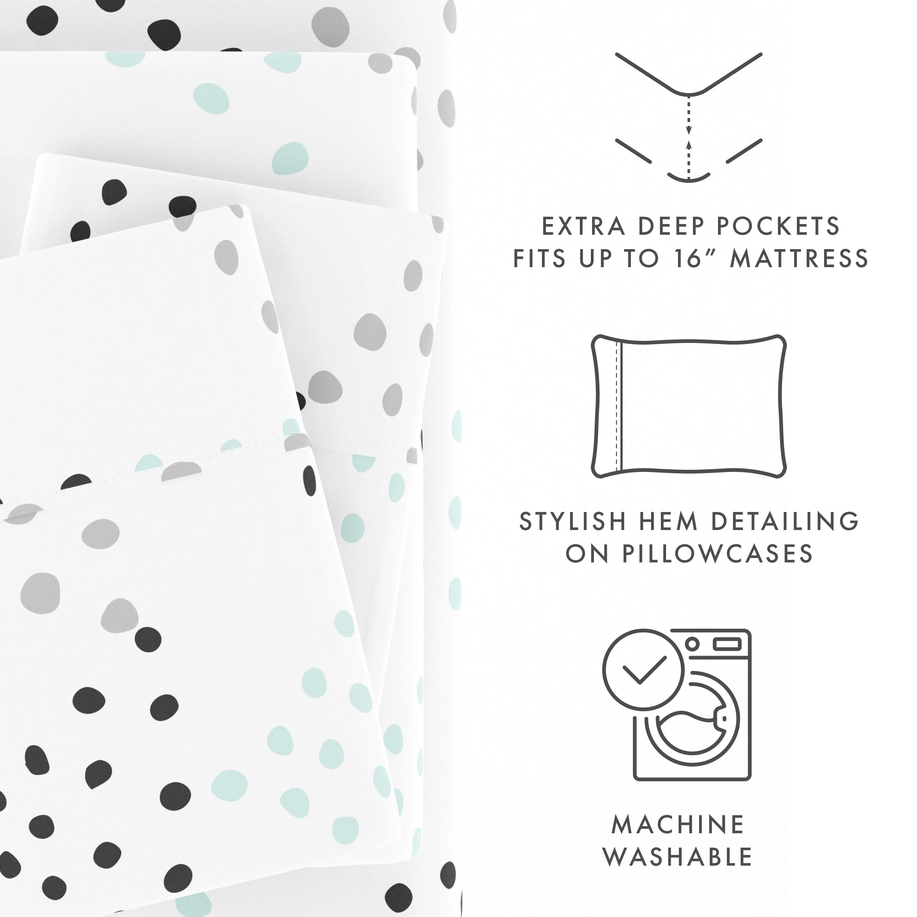 Trio Pattern 4-Piece Sheet Set - Sale - Image 7