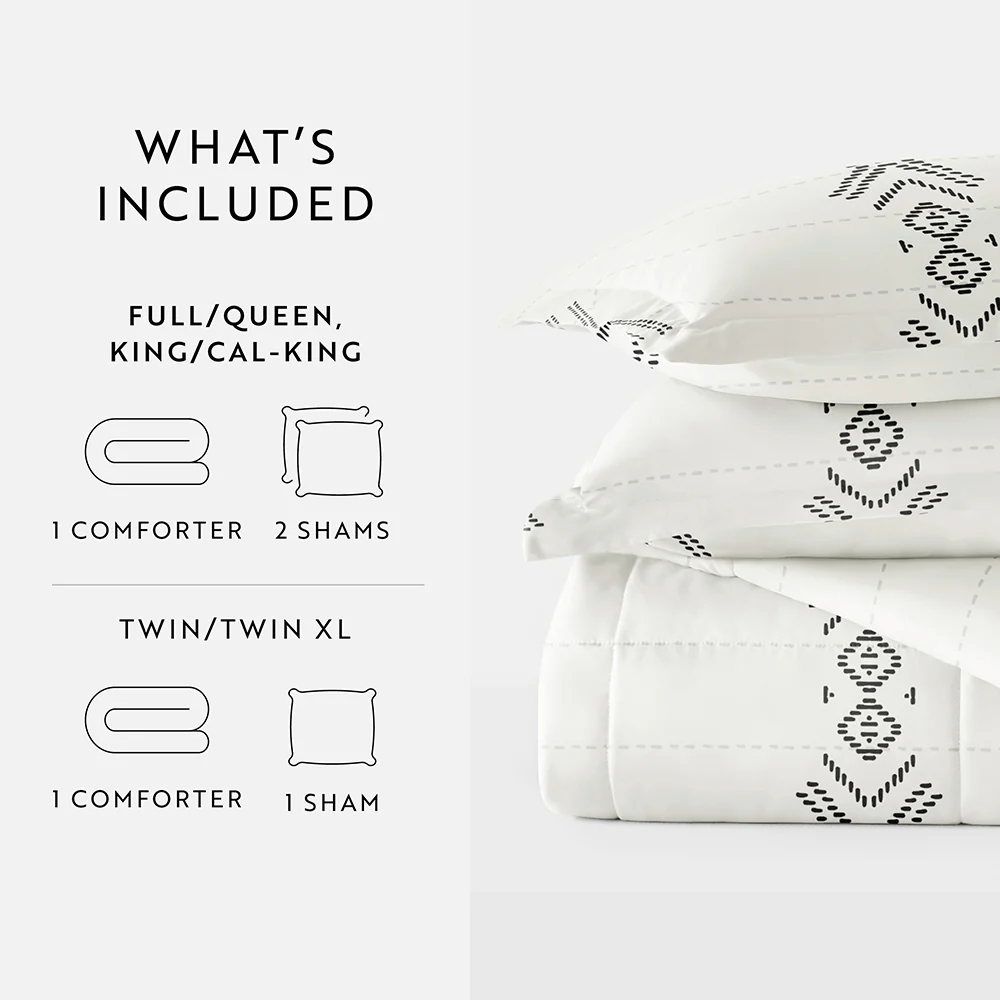 Urban Stitch Patterned Down-Alternative Comforter Set - Image 9