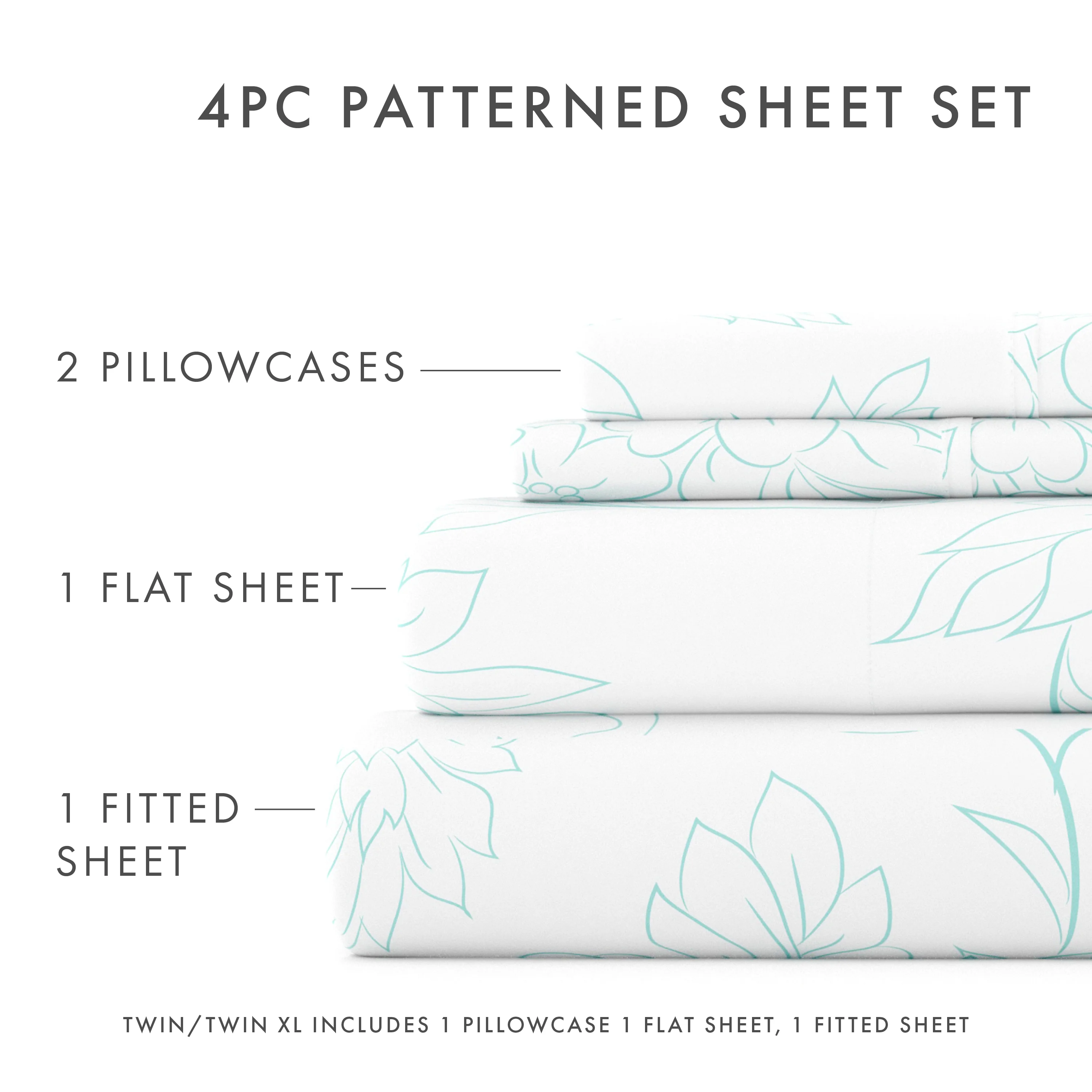 Vines Pattern 4-Piece Sheet Set - Image 10
