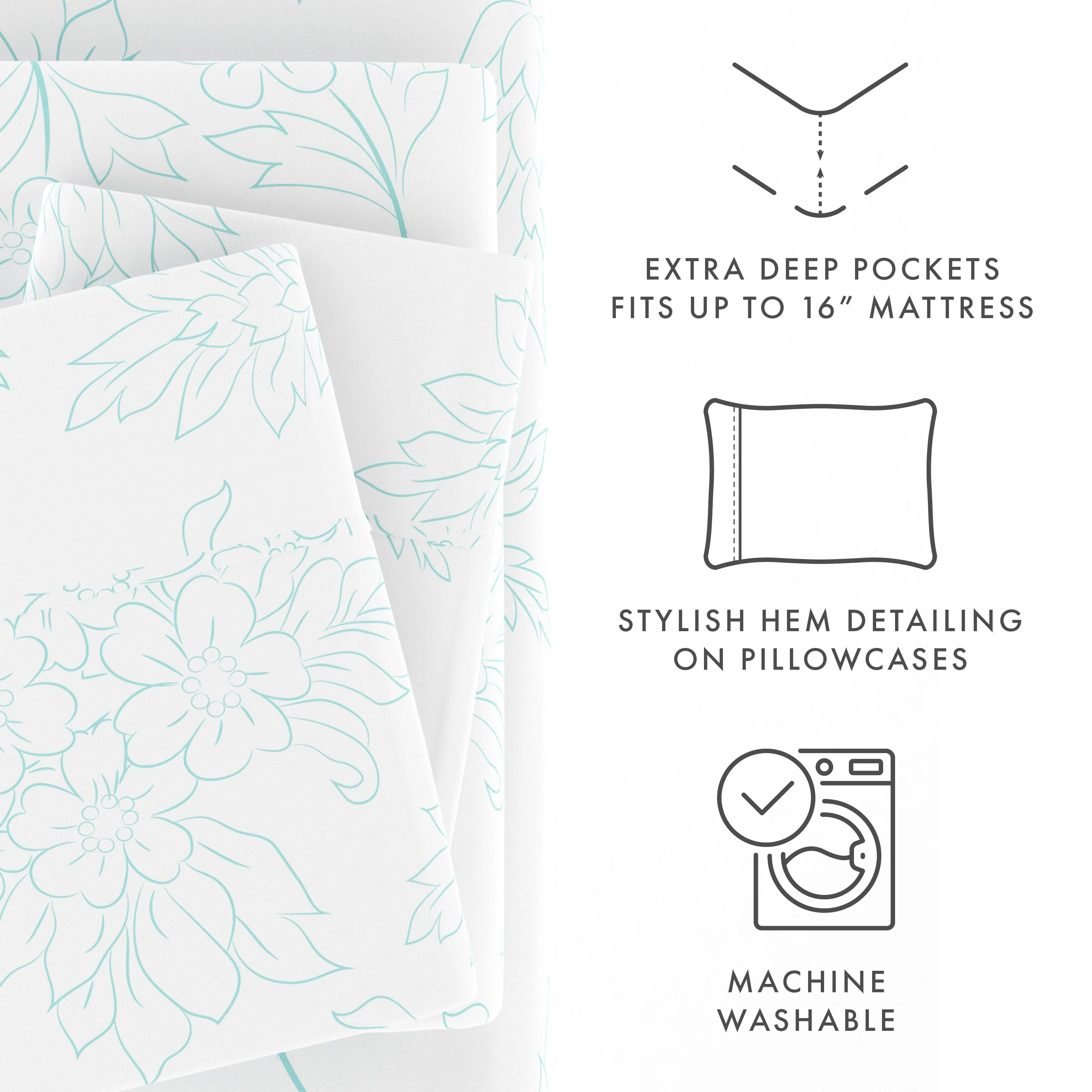 Vines Pattern 4-Piece Sheet Set - Image 14