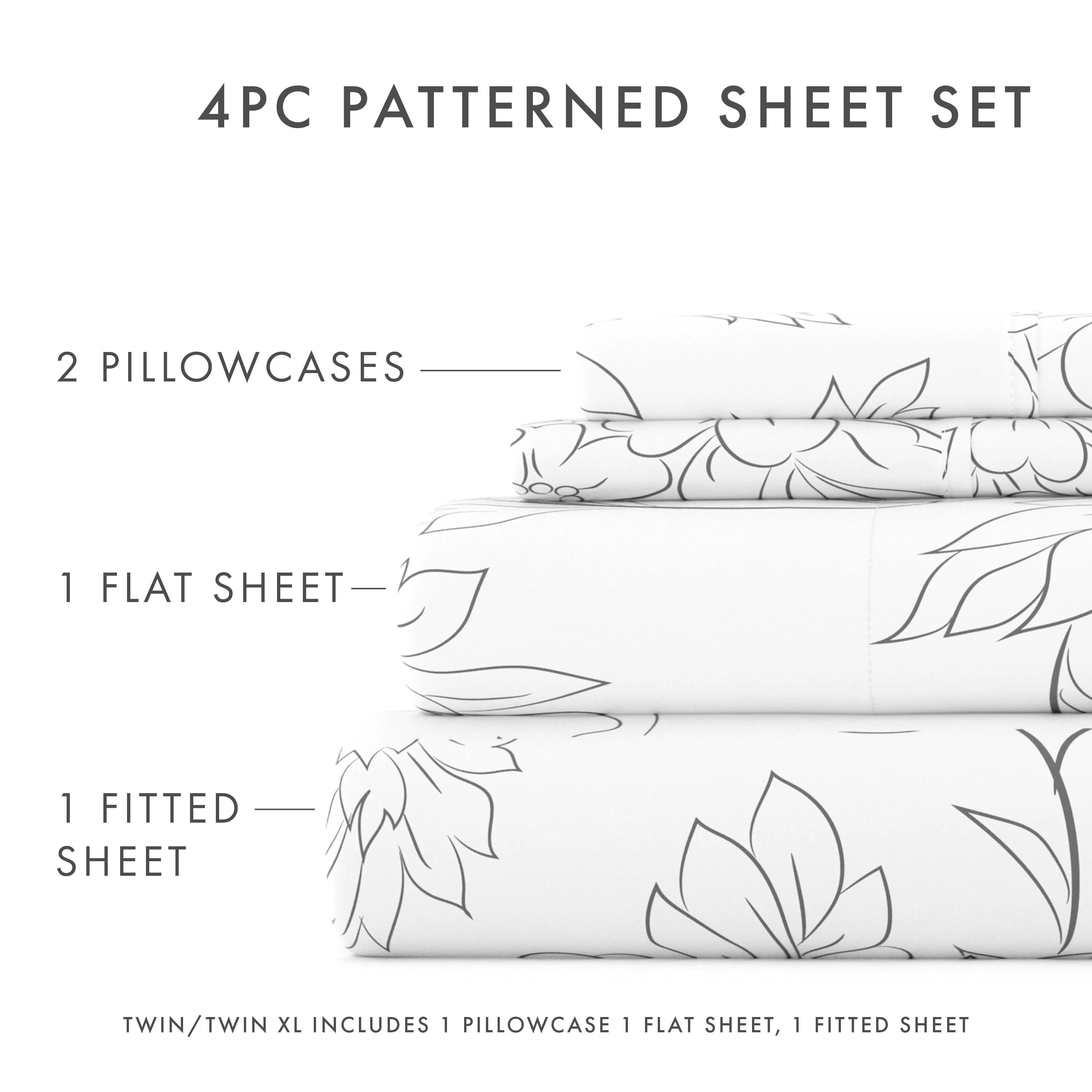 Vines Pattern 4-Piece Sheet Set - Image 9