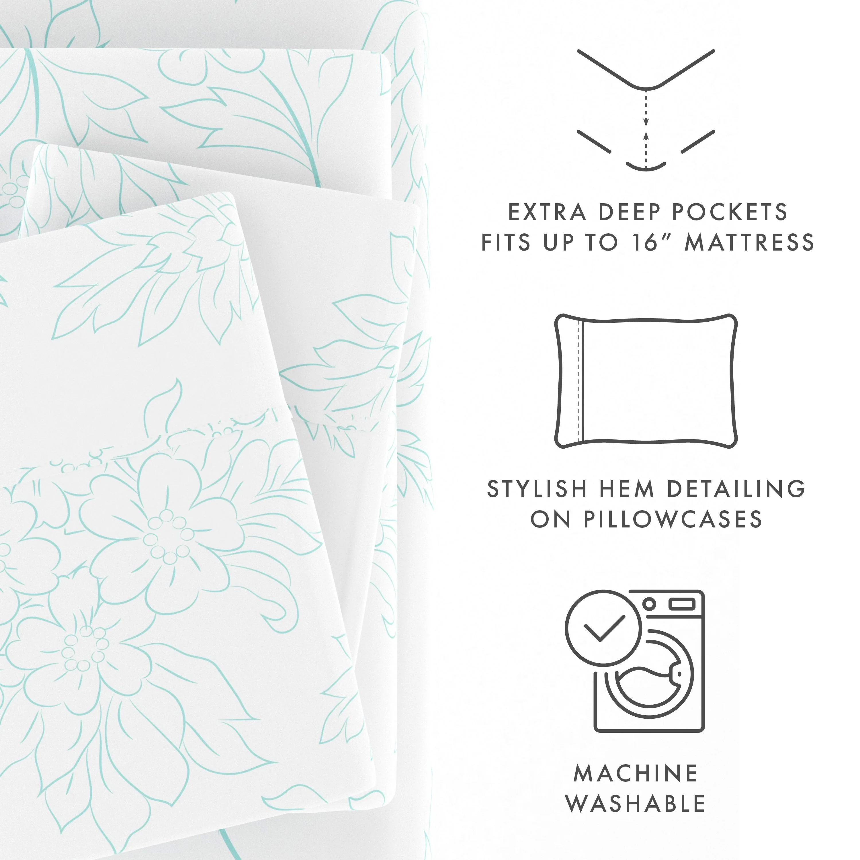 Vines Pattern 4-Piece Sheet Set - Sale - Image 14