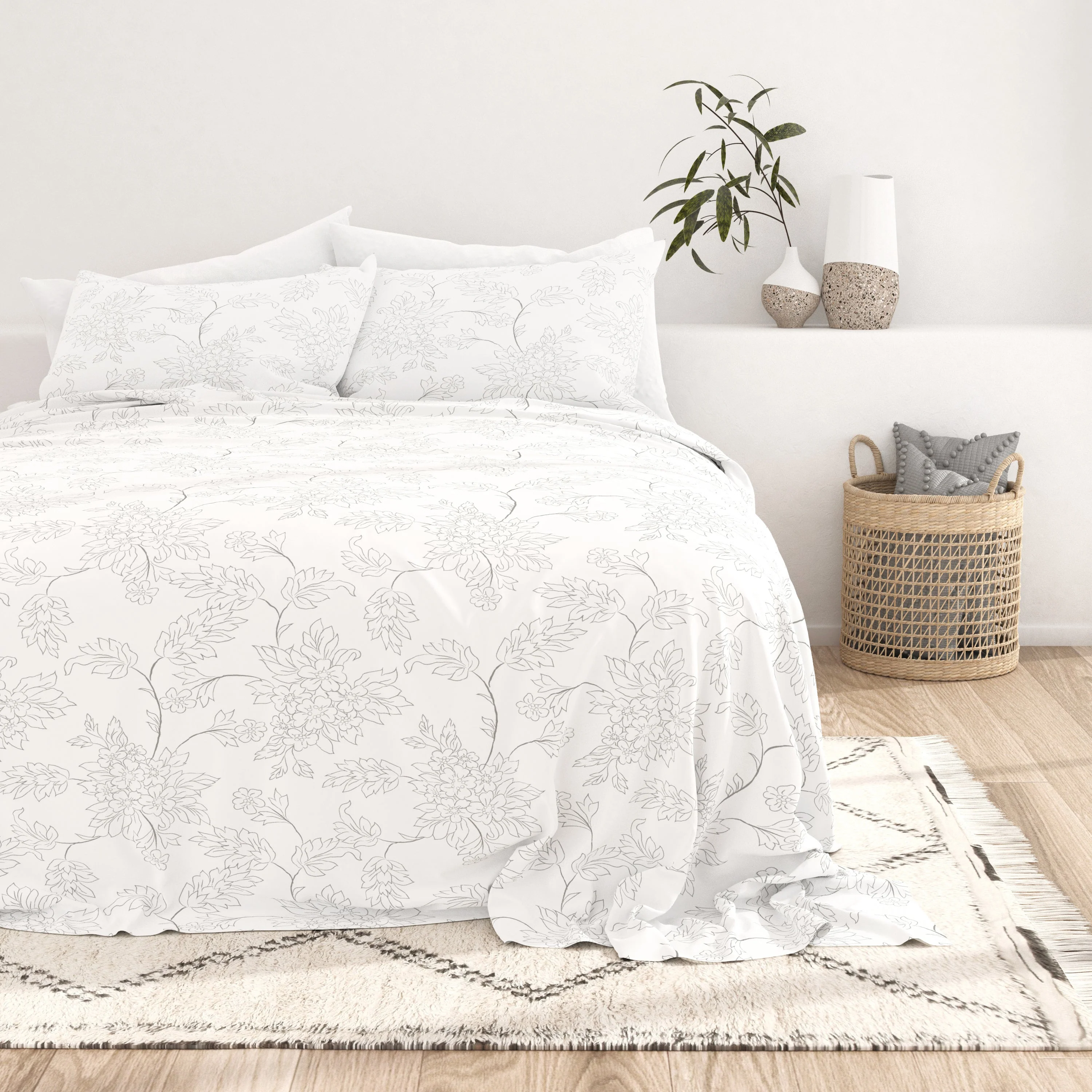 Vines Pattern 4-Piece Sheet Set - Sale - Image 5