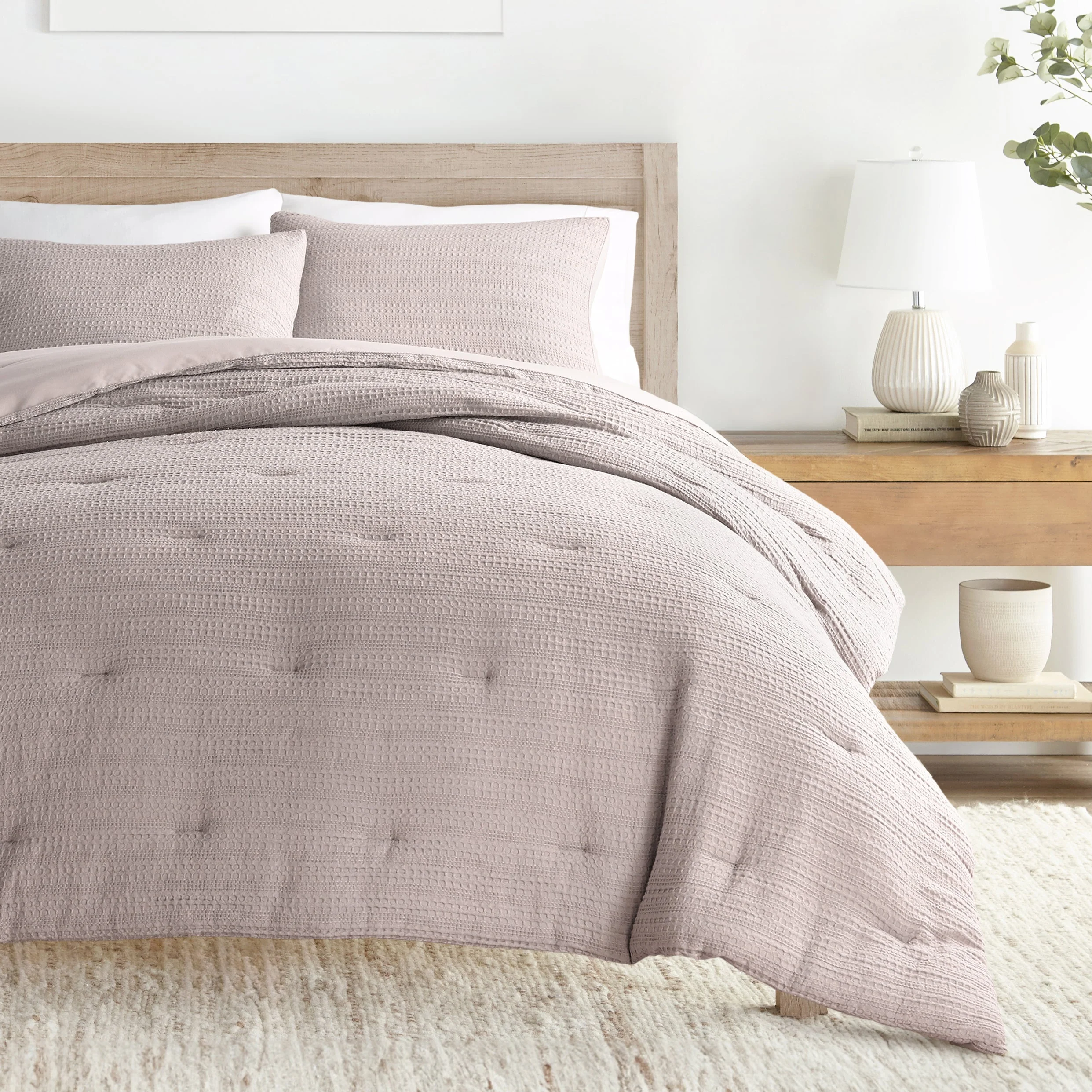 Waffle Textured Down-Alternative Comforter Set - Sale - Image 10
